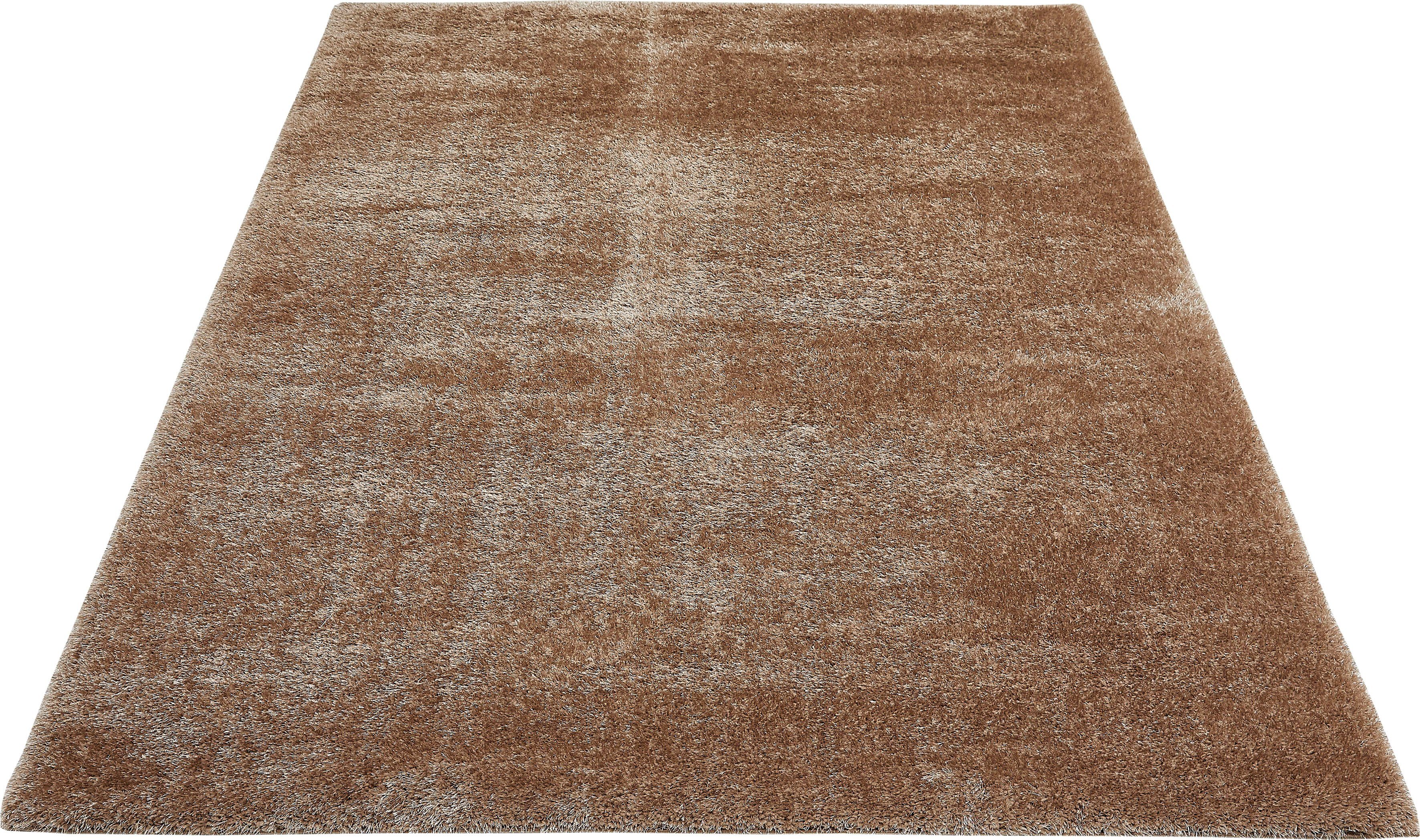 Hochflor-Teppich Gela, LUXOR living, rechteckig, Höhe: 45 mm, Uni Farben,  weich und flauschig, ideal im Wohnzimmer & Schlafzimmer | Kurzflor-Teppiche