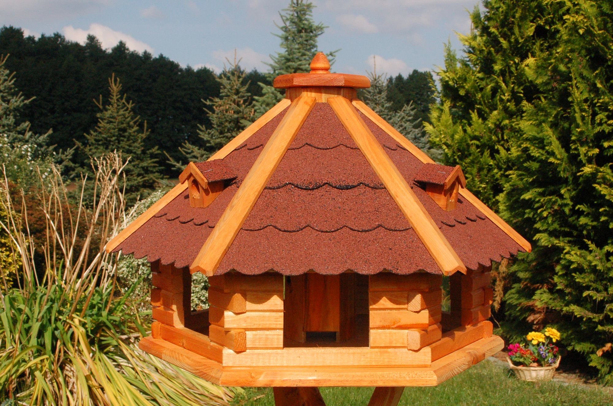 DSH DEKO SHOP HANNUSCH Vogelhaus Riesiges XXL Vogelhaus, Futterhaus 67 x 45 cm impräg.