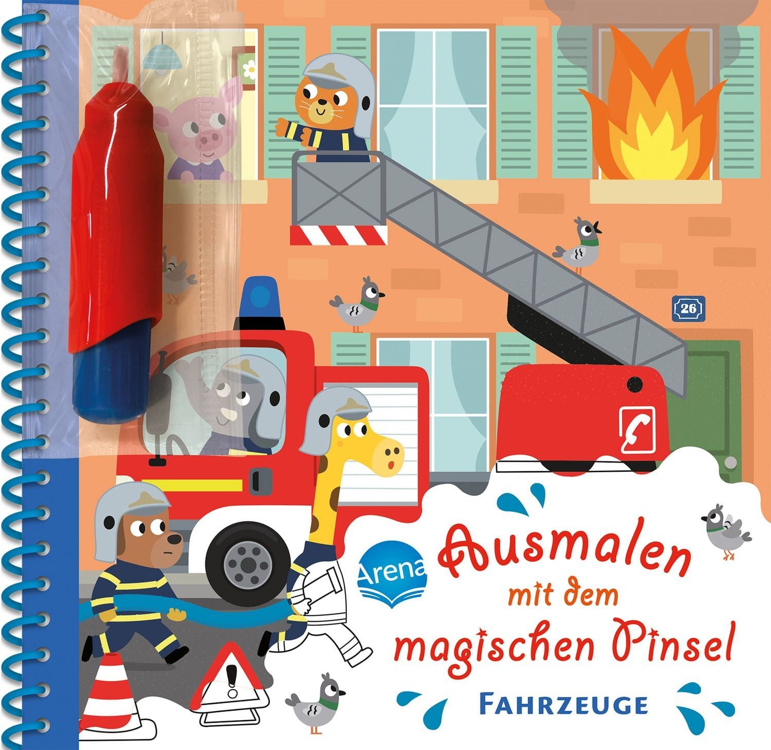 Ausmalen mit dem magischen Pinsel. Fahrzeuge / Nesk, Malbuch mit Wassertankstift für Kinder ab 3 Jahren