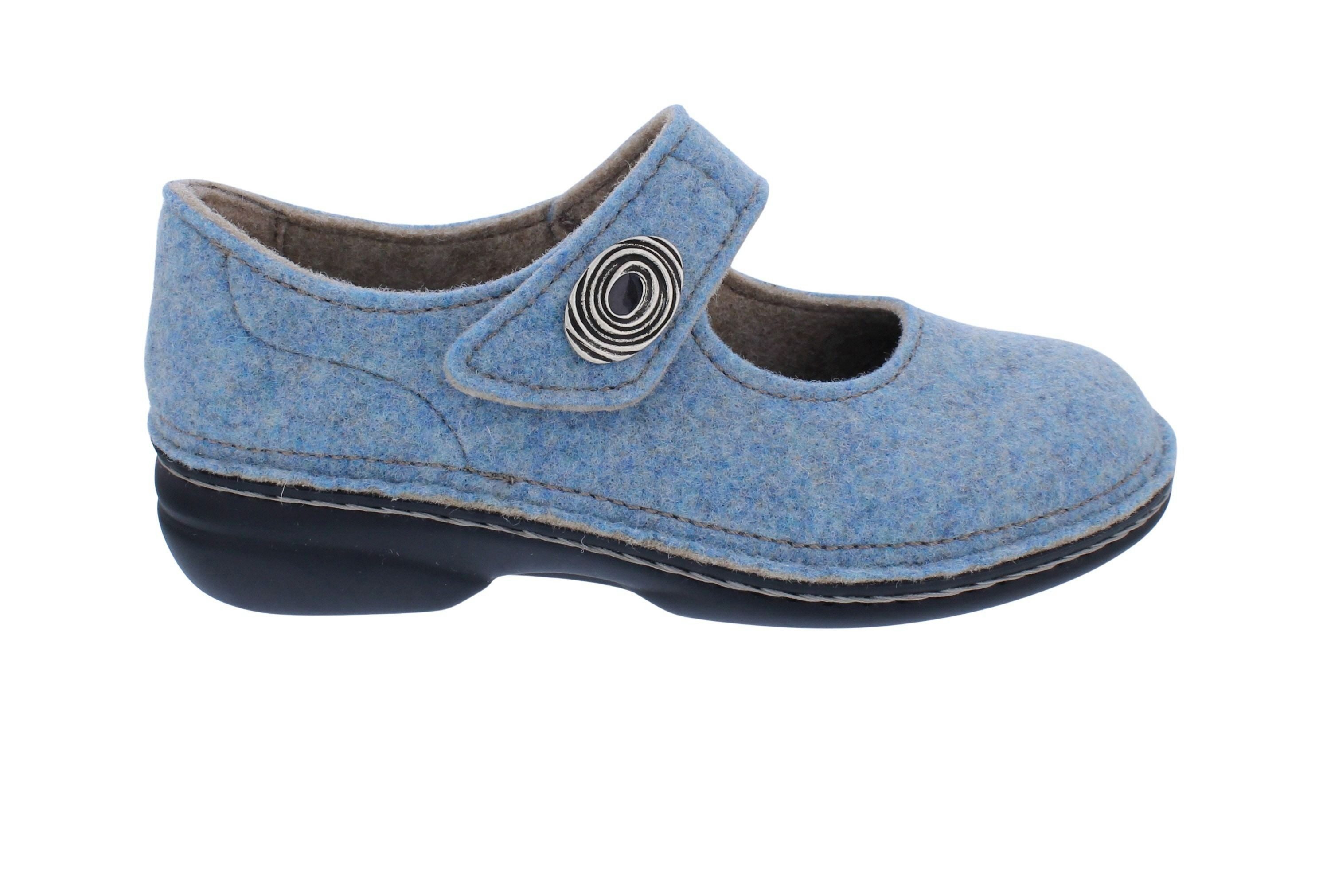 Finn Comfort Finn Comfort Hausschuh Ramsau 6561-482375, Wollfilz, Blau, Klettversch Hausschuh