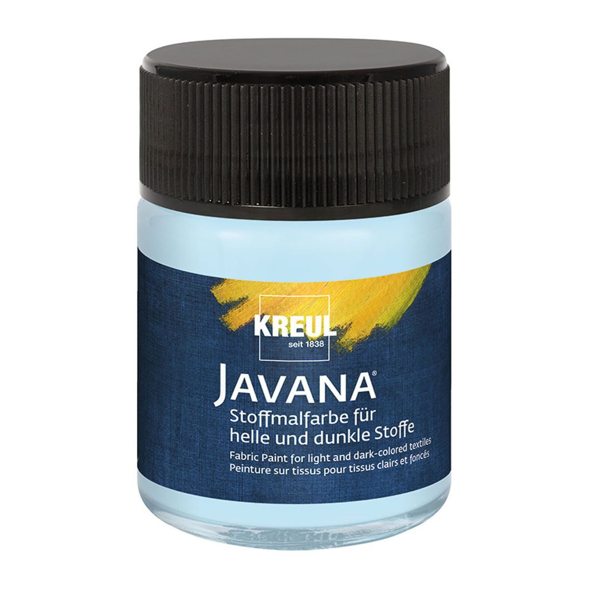 C. KREUL Stoffmalfarbe KREUL Stoffmalfarbe JAVANA eisblau 50ml Glas