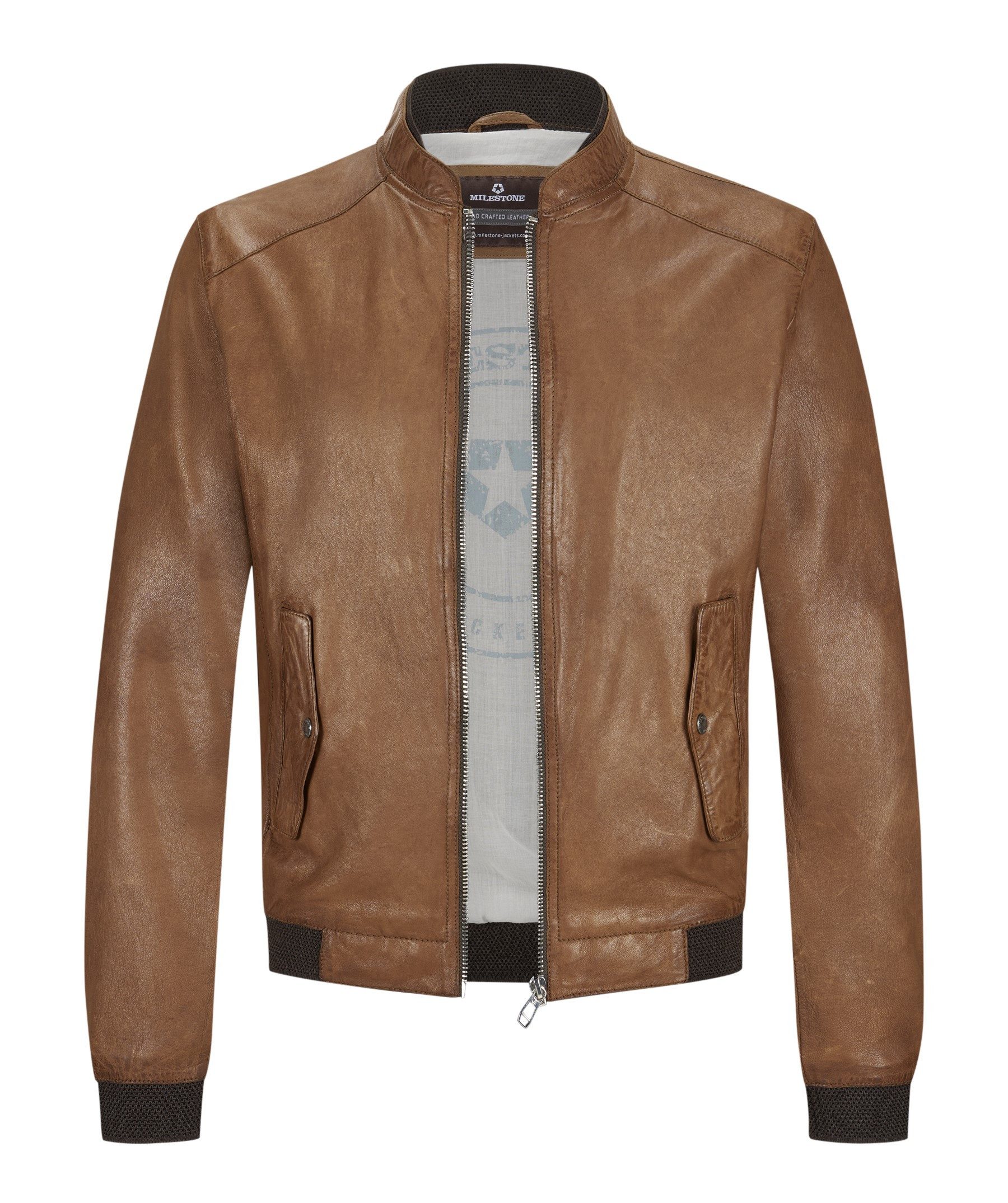 Milestone Lederjacke MSDerek Blouson aus handschuhweichem Lammleder