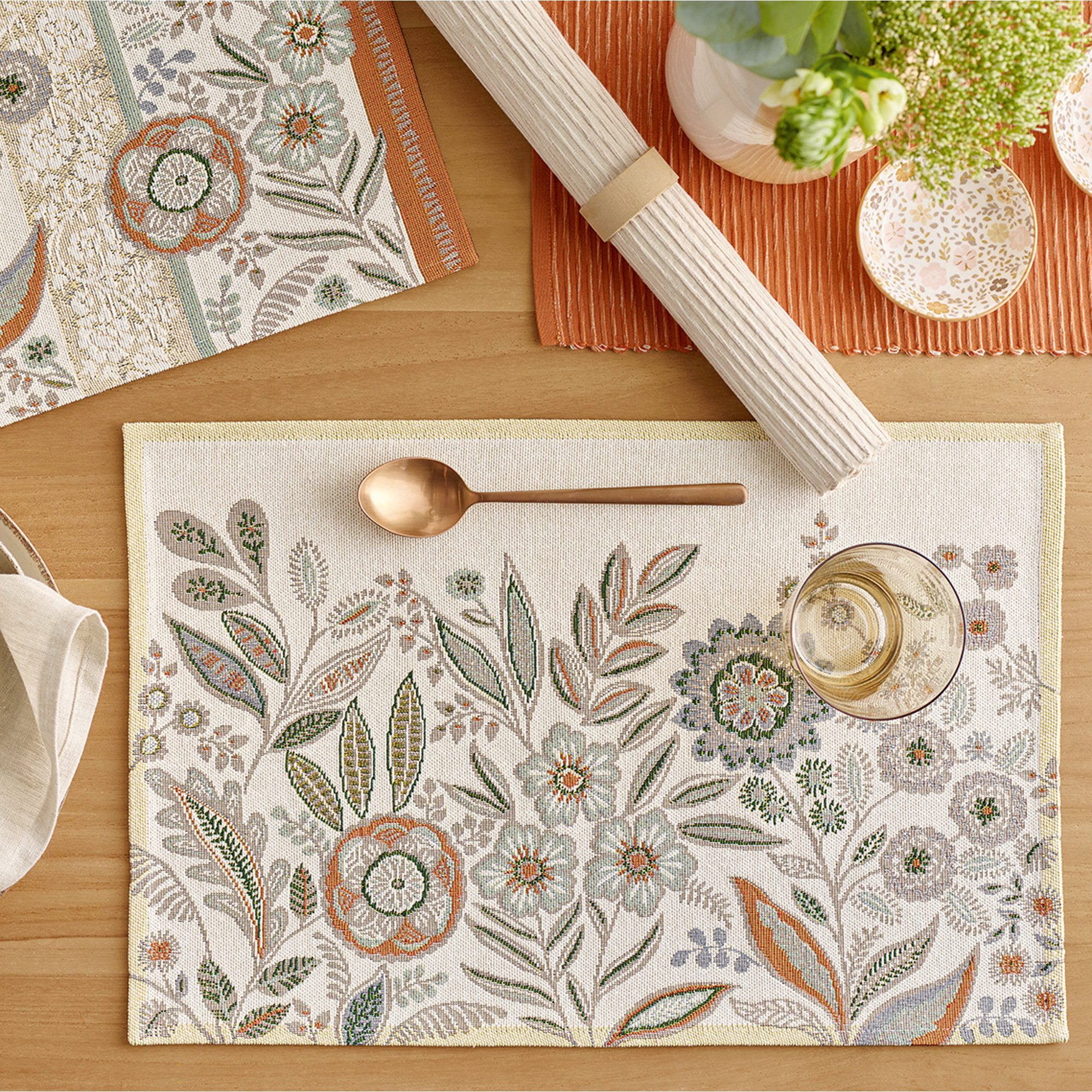 sander table + home Platzset Tischset "Loni" 2er-Pack, Gobelin Blumen günstig online kaufen