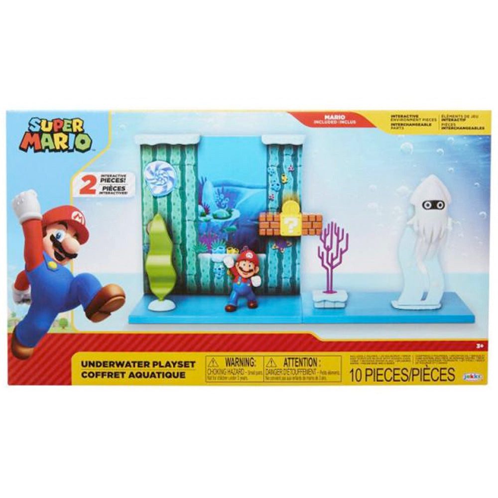 Super Mario Actionfigur Nintendo Super Mario Underwater Spielset, 6,5 cm