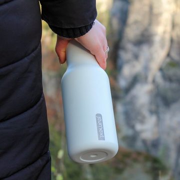 JOURNEXT Isolierflasche »Nextbottle - nachhaltige Trinkflasche mit Holzdeckel, hält 12h heiß und 24h kalt, auslaufsicher und robust«