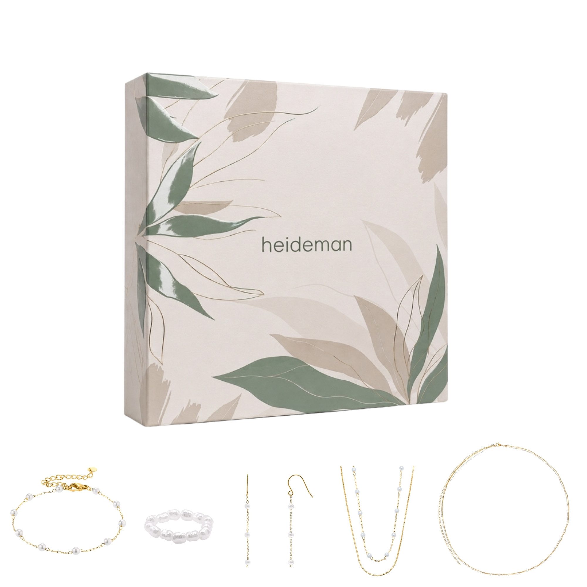 Heideman Schmuck-Adventskalender Summerbox Ibiza silberfarben, Schmuckset mehrteilig Schmuck für Frauen - 5 Schmuckstücke