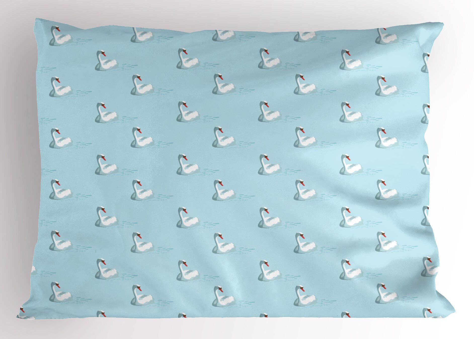 Kissenbezüge Dekorativer Queen Abakuhaus Swans Wasservogel Size (1 See Stück), Gedruckter Vogel Kopfkissenbezug, Pastell