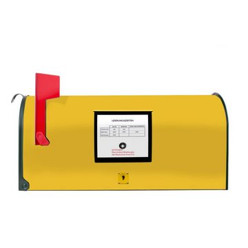 banjado Briefkasten US Mailbox (Motiv Briefkasten Gelb, Original aus Mississippi USA)