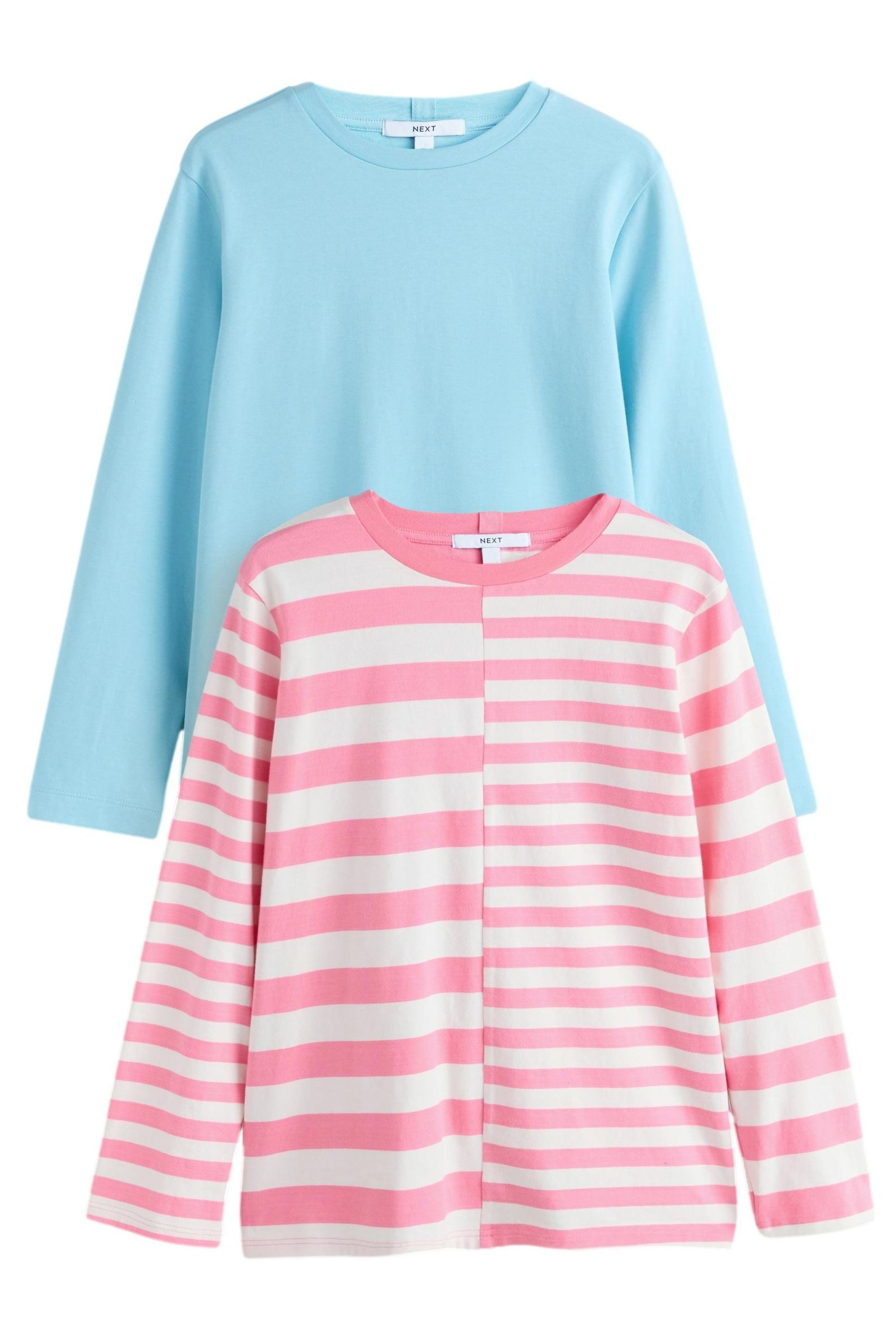 Langarmshirt 2er-Pack Langarmshirts mit Rundhalsausschnitt