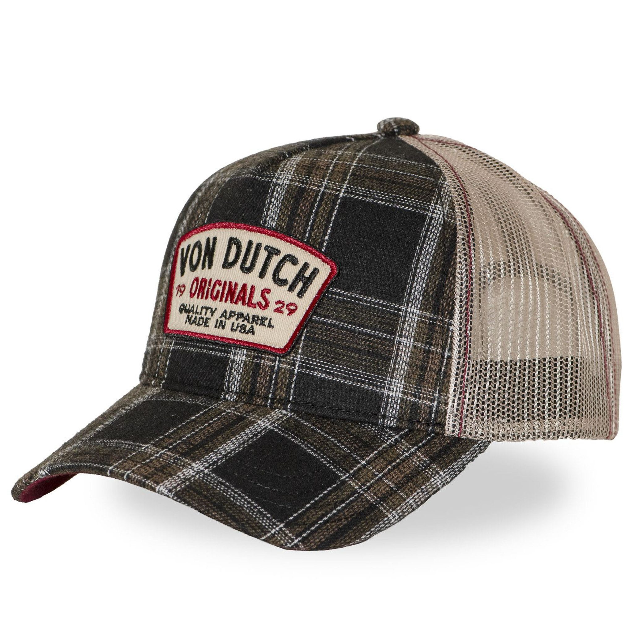Von Dutch Trucker Cap Von Dutch Originals Trucker Cap - Check Pattern - Flannel Mesh (Basecap, Basecap, Meshcap, Trucker Kappe)