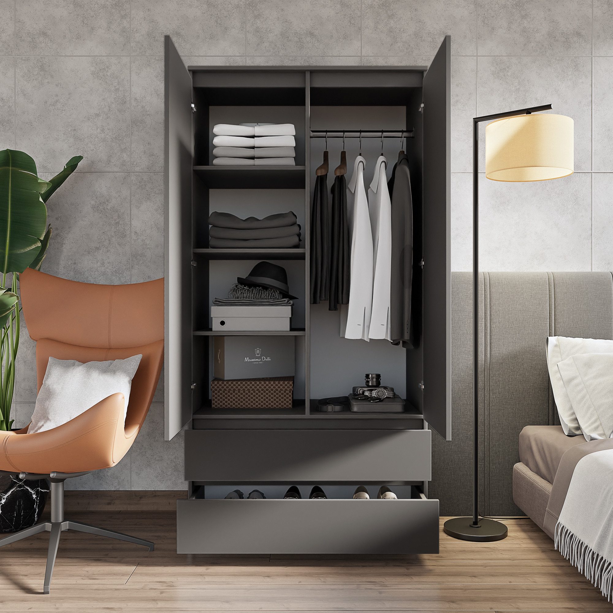 Furnica Kleiderschrank Garderobenschrank, 2 Türen und günstig online kaufen