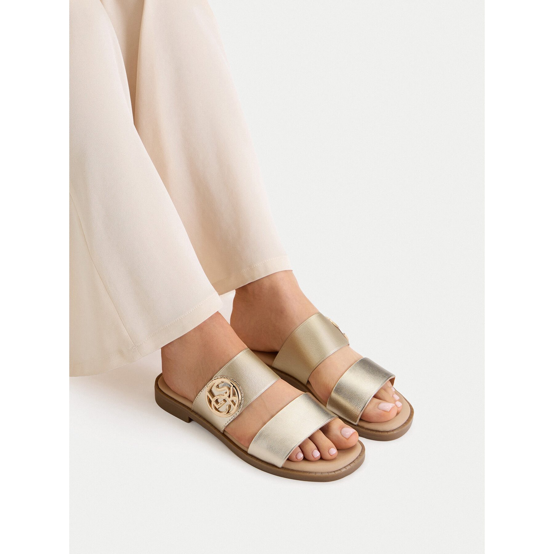 LASOCKI Lasocki Damen Flip-Flops Golden Badepantolette