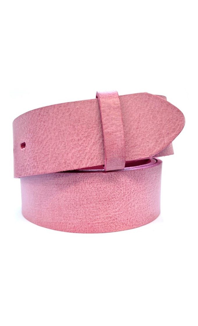 Rettungsring Gürtel Ledergürtel 4cm Echtledergürtel Gump Pink ohne Schließe