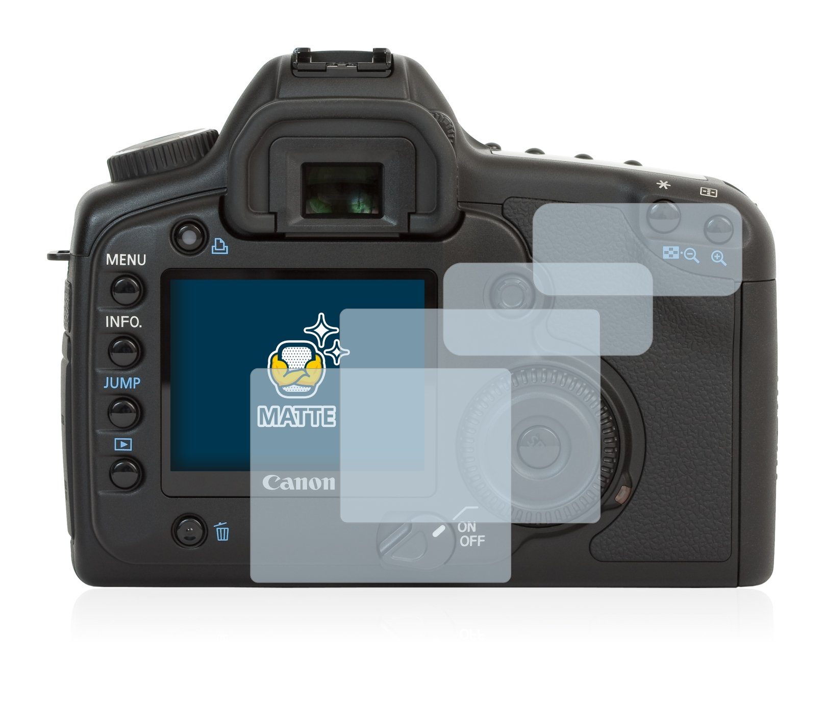 2x Display Schutz Folie für Canon EOS 5D Matt Entspiegelt 