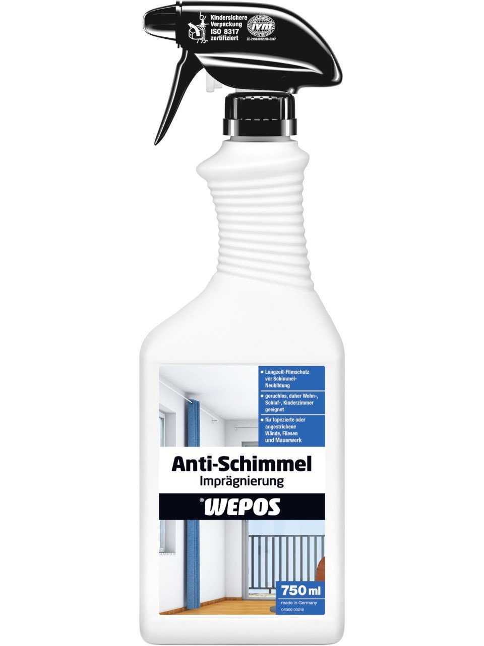 WEPOS CHEMIE GMBH Anti-Schimmel-Grundierung Wepos Antischimmel-Imprägnierung 750 ml