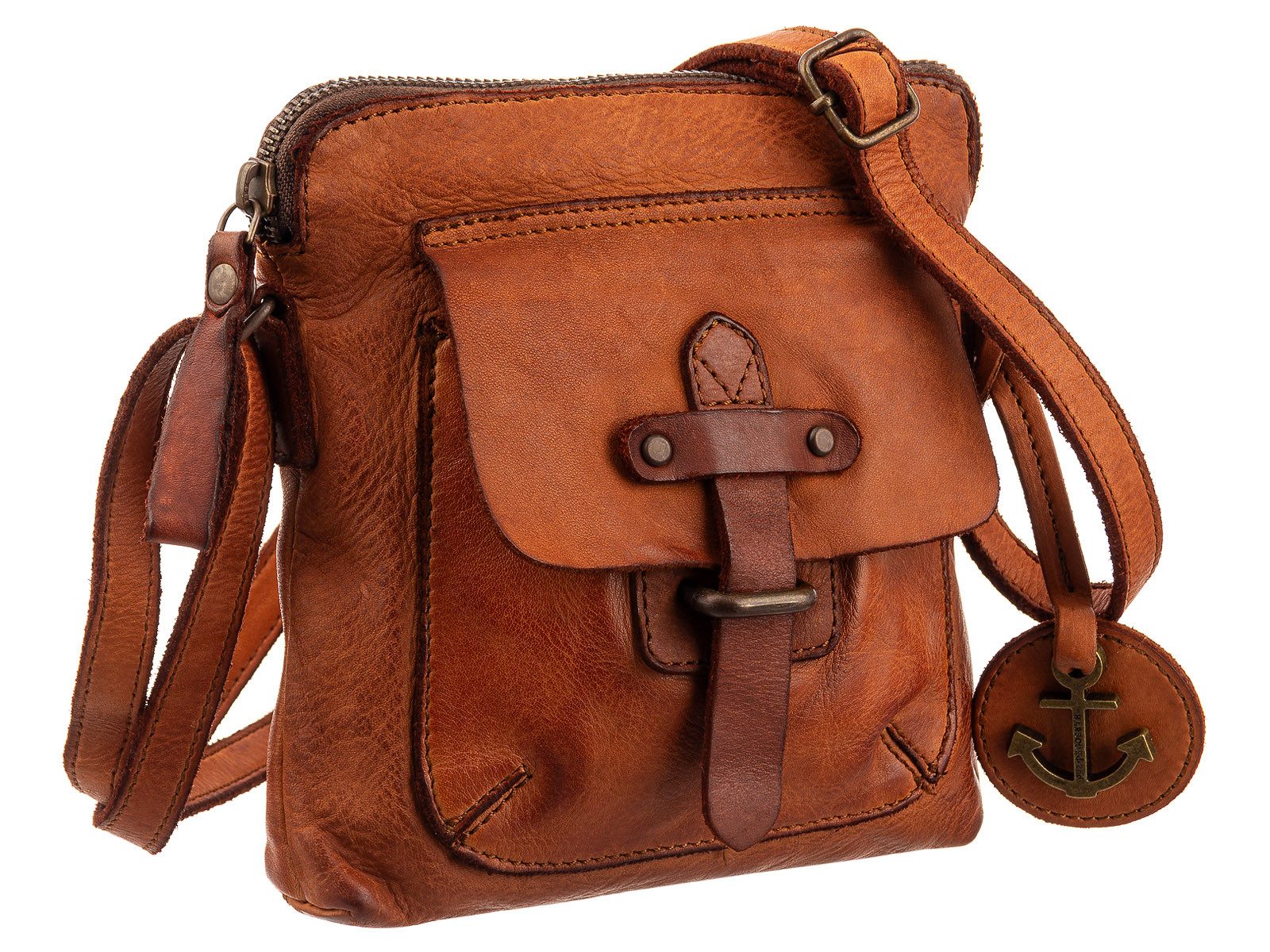 HARBOUR 2nd Umhängetasche UP13114 Crossbody Style ELLIS Umhängetasche (ein Stück, 1-tlg., ca. B/H/T 20/20/2 cm), Leder