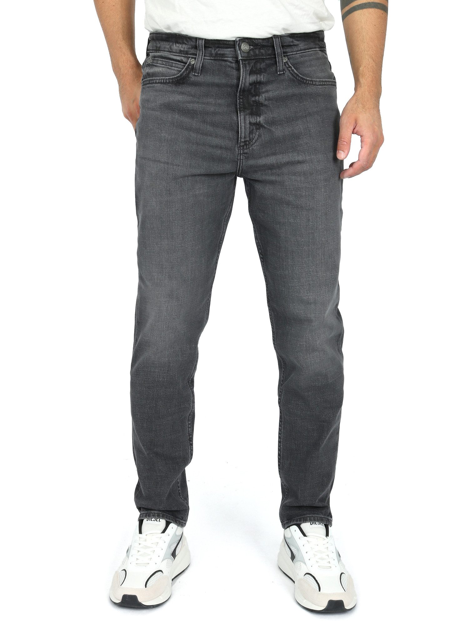 Lee® Tapered-fit-Jeans Regular Fit mit zulaufendem Bein - AUSTIN DARK SMOKE günstig online kaufen