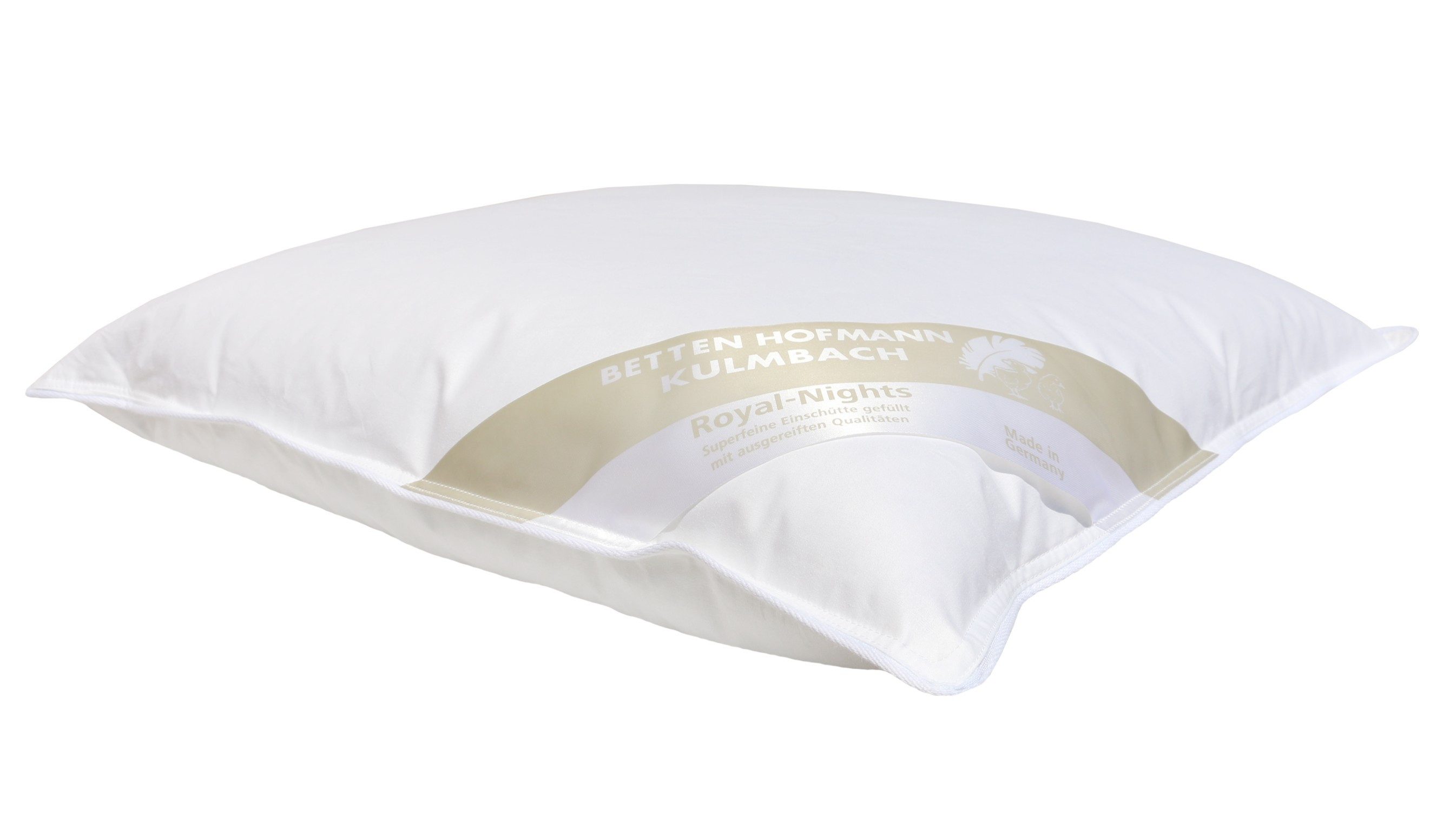 Betten Hofmann Daunenkissen Betten Hofmann Daunenkissen 45x45 cm 150 g 100% Daunen Nackenkissen, Füllung: 100% Daunen, Bezug: 100% Baumwolle, Seitenschläfer, Bauchschläfer, Rückenschläfer, weich und kuschelig, made in Germany, hypoallergen