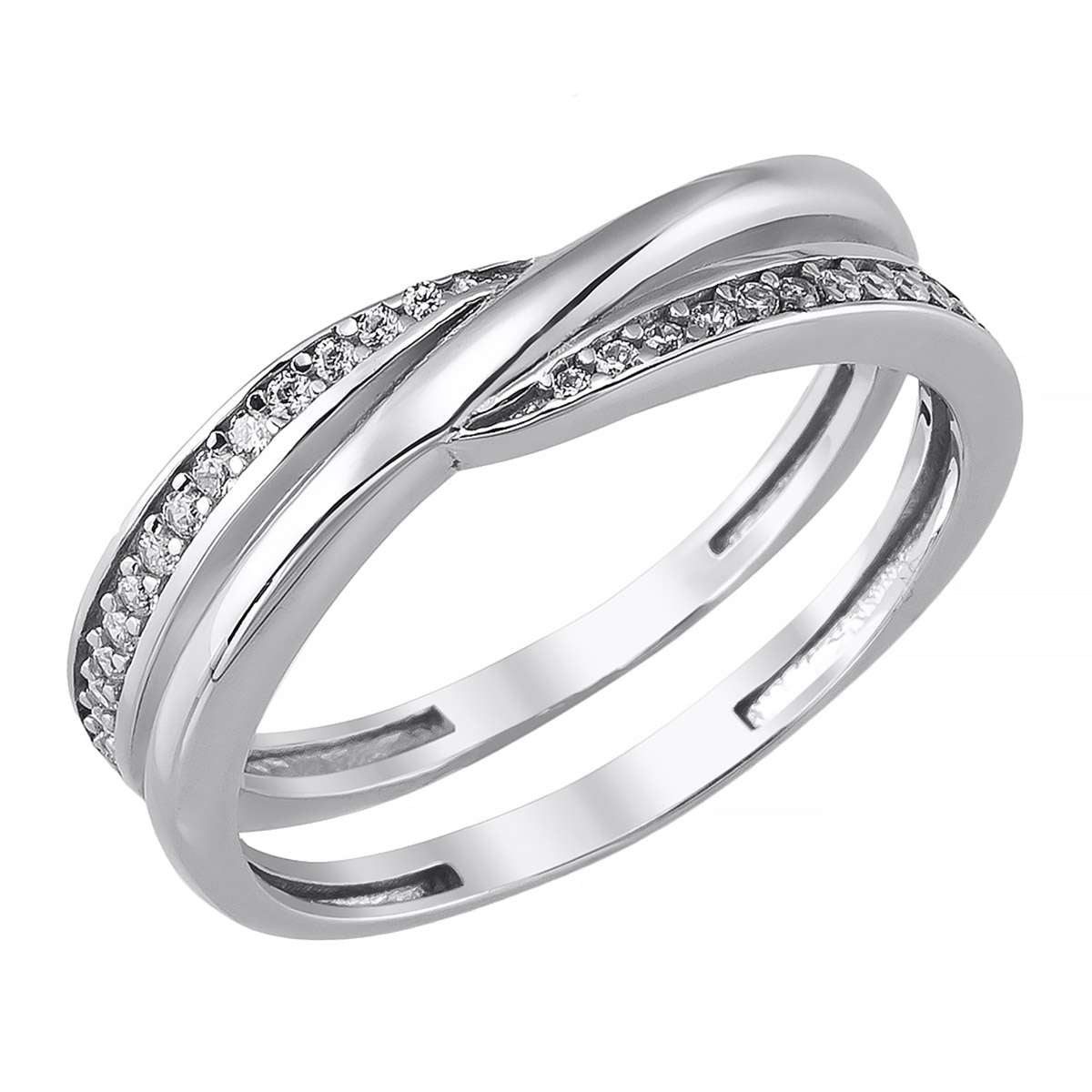 trendor Silberring 21798, Damenring 925 Silber Rhodiniert Zirkonia-Ring