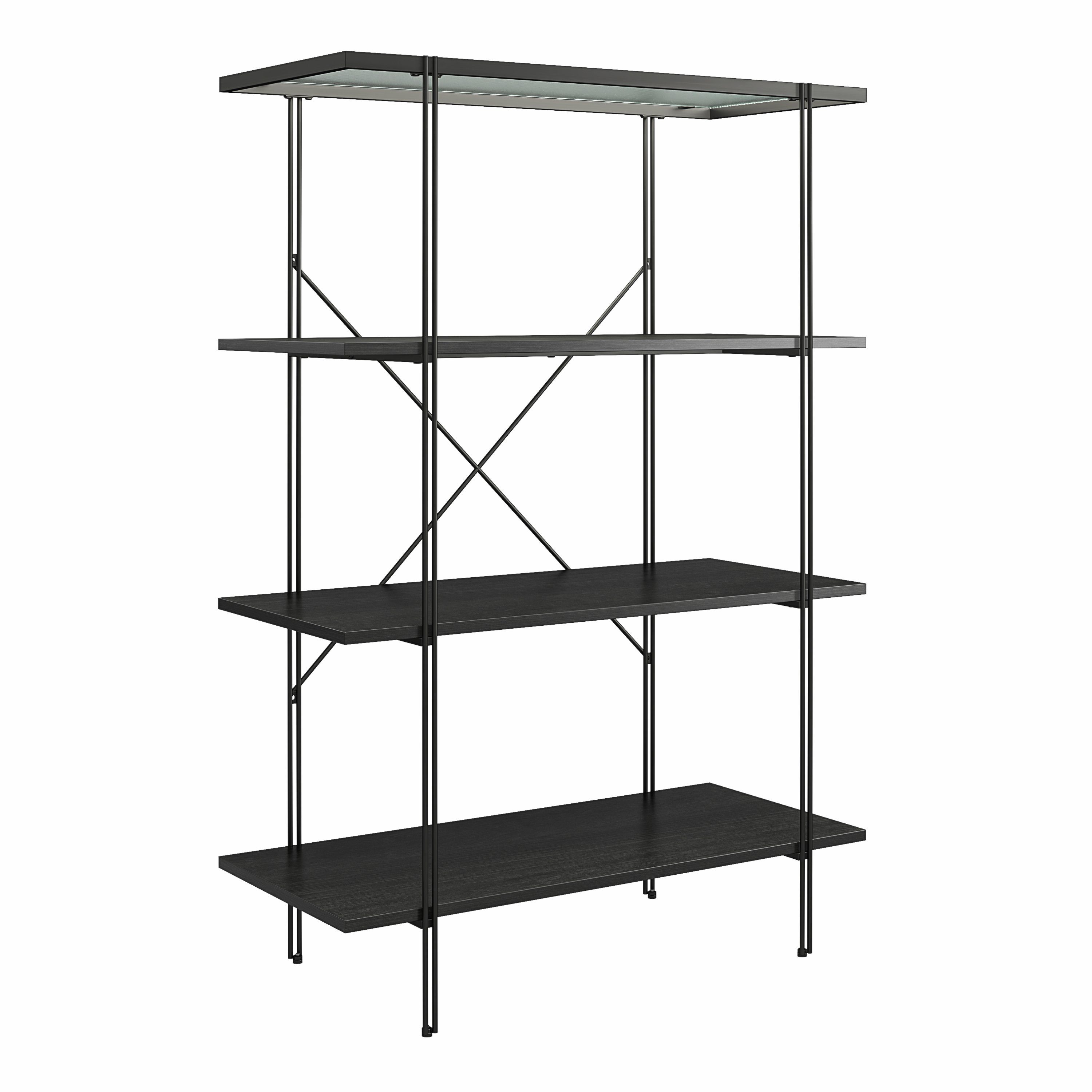 loft24 Standregal Wainwright, Bücherregal, Metallgestell, 4 Fächer, Höhe 117 cm