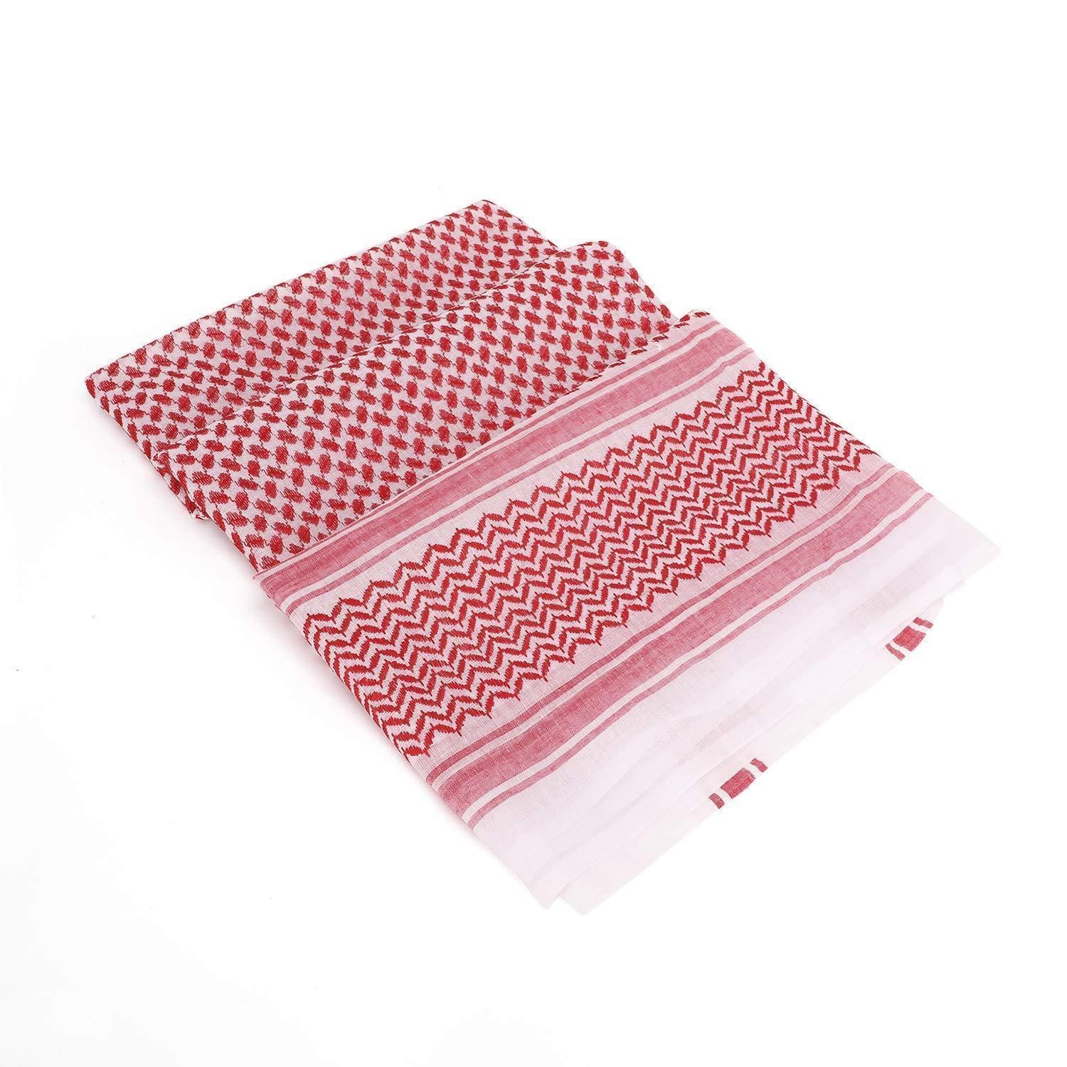 LuxusKollektion Turban Herren Schal Turban Rot 140x140cm Polyester, (1-St)