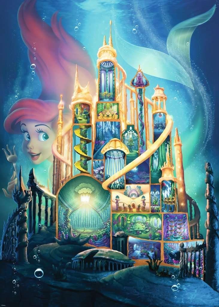Ravensburger Puzzle Ravensburger 17337 Disney Castles: Arielle 1000 Teile Puzzle, 1000 Puzzleteile, Made in Europe