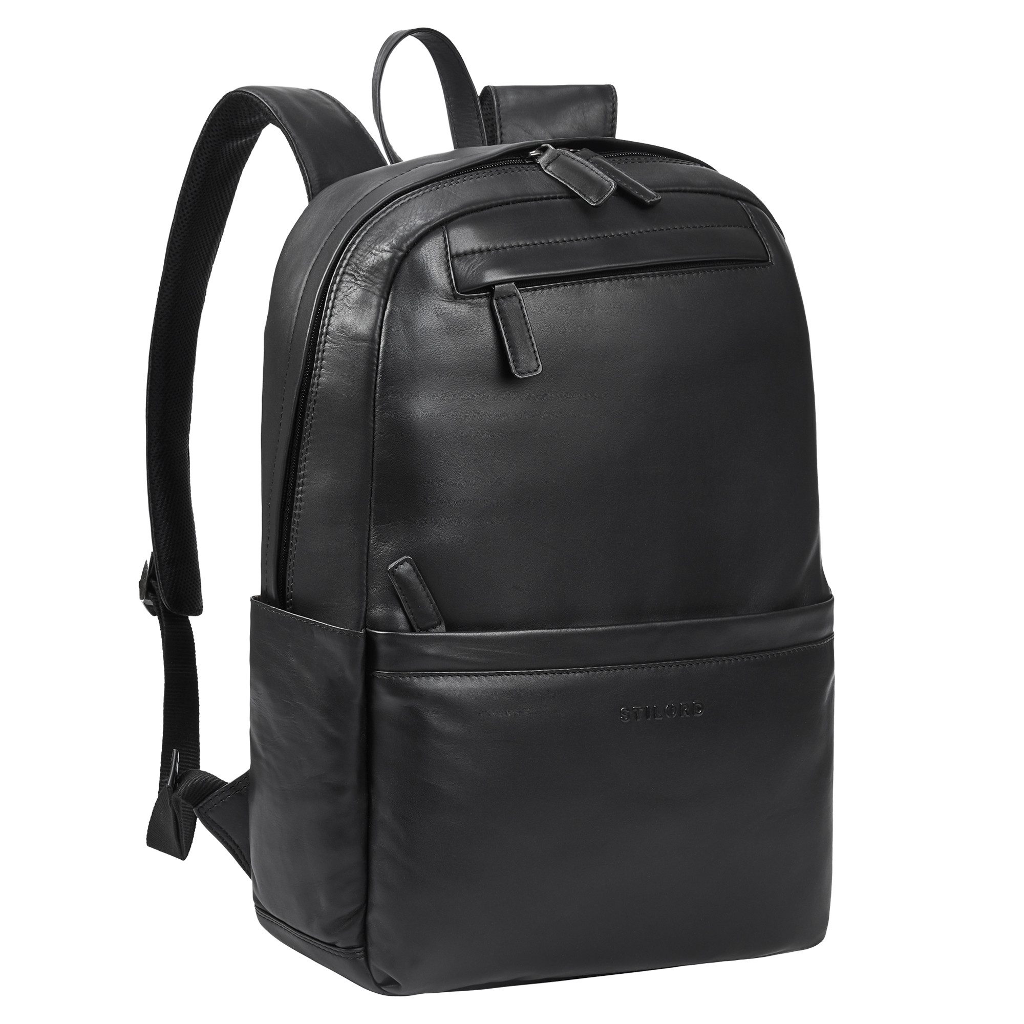 STILORD Notebook-Rucksack "Brighton" Großer Business Lederrucksack 15.6 Zoll für Herren & Damen