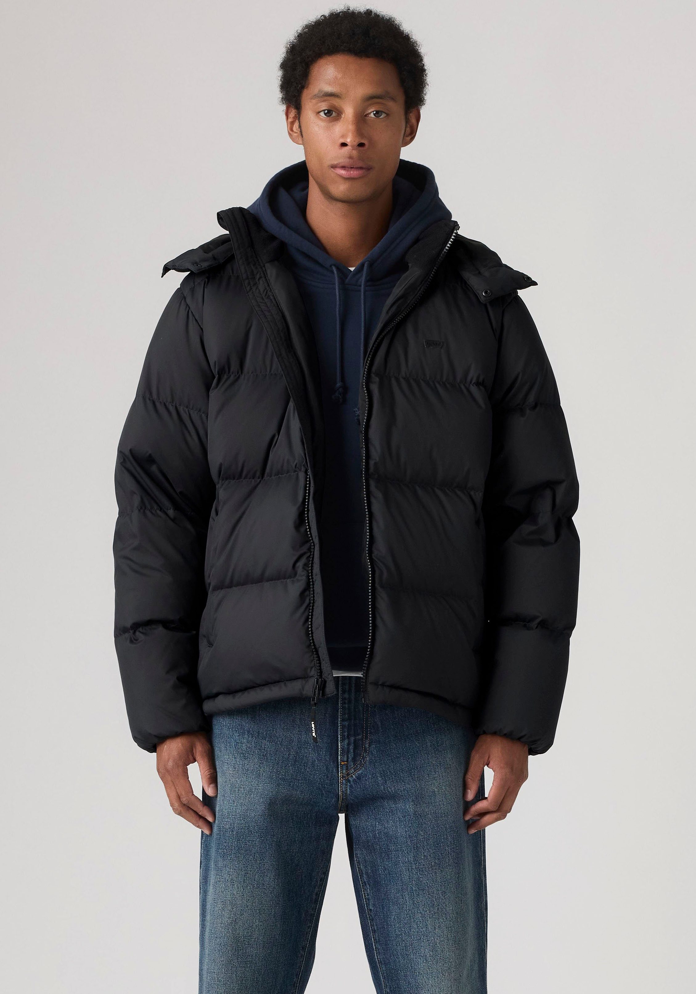 Levi's® Steppjacke ROCKWELL HOODED PUFFER 1 Hoher Stehkragen, wattiert und mit wärmendem Fleece gefüttert