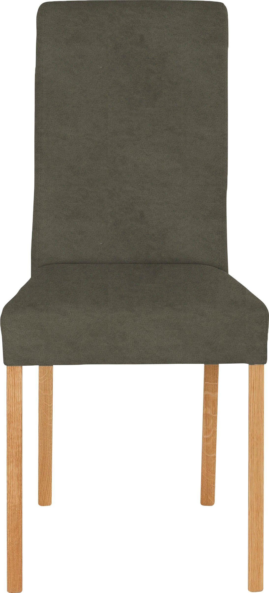 Home affaire 4-Fußstuhl "Bologna", (Set), 6 St., Microfaser, Gestell aus Ma günstig online kaufen