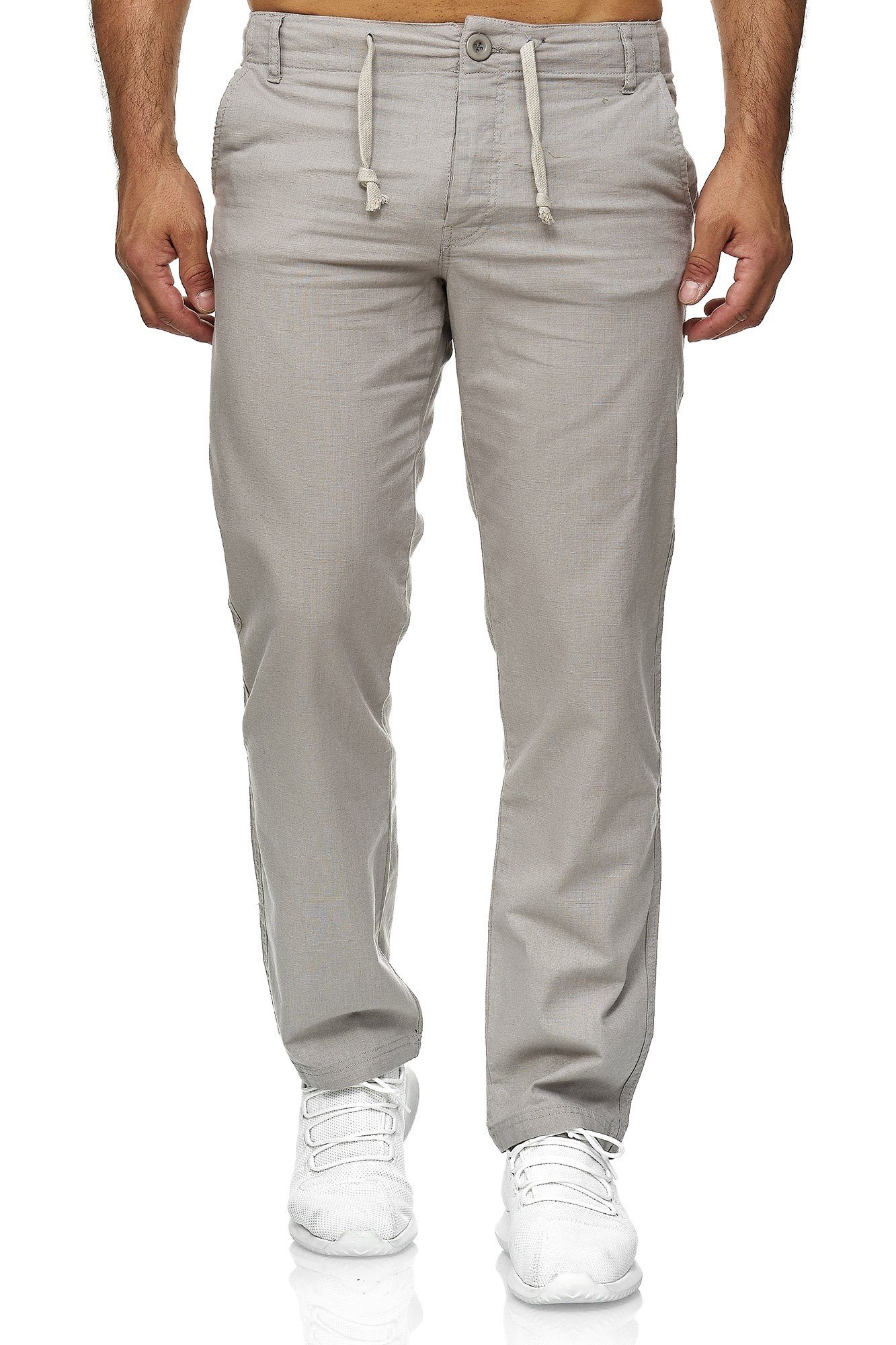 Leinenhose Reslad Herren bequeme Baumwollhose Leinenhose Optik Strandhose RS-3000