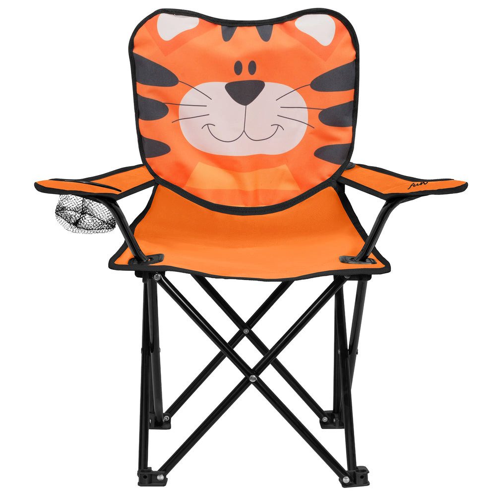 NILS FUN Campingstuhl Kinderstuhl Tiger (Spar-Set, 1 St), hohe Stabilität bei bis zu 100 kg Tragkraft