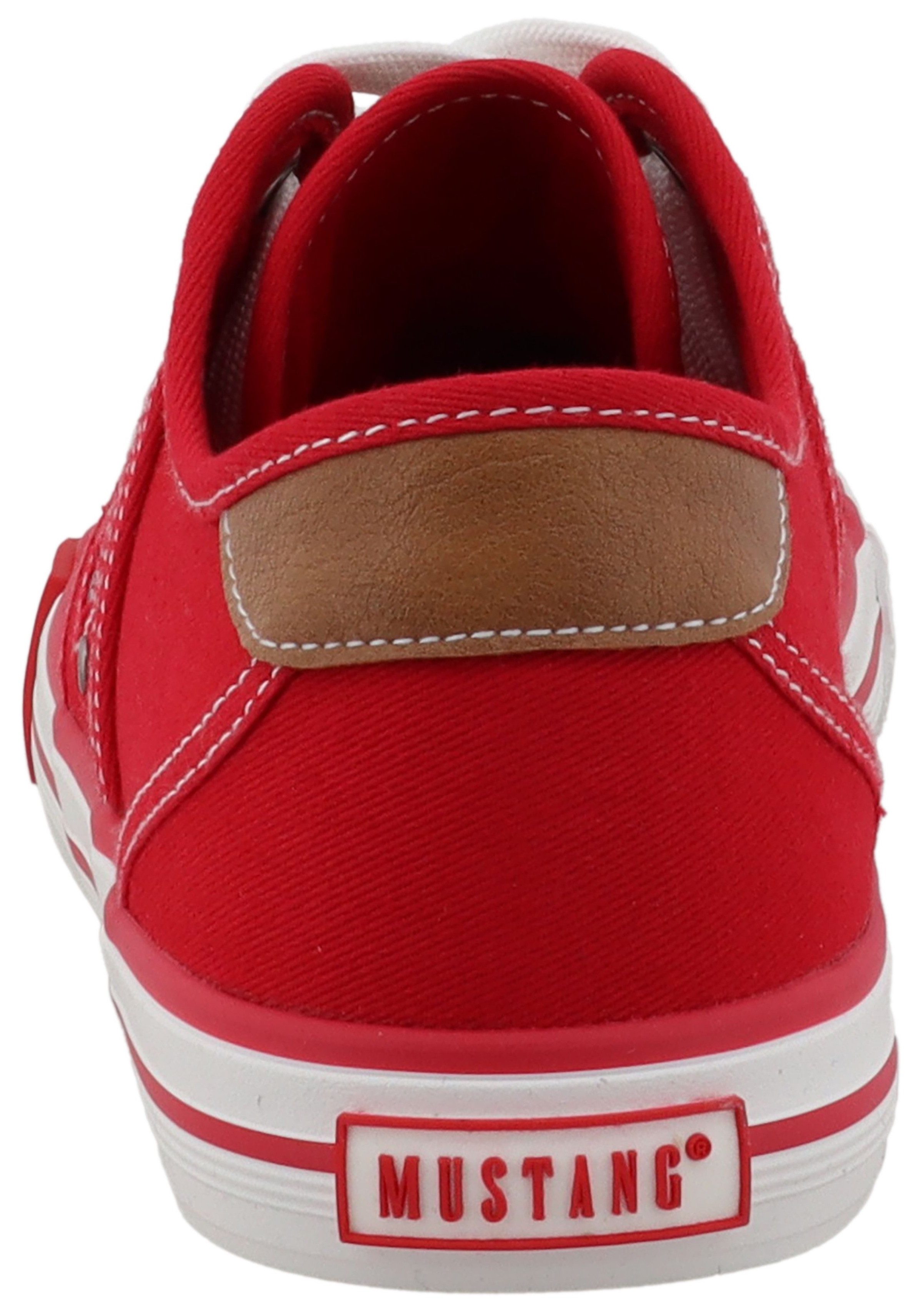 Mustang Shoes Winona Sneaker Freizeitschuh, Halbschuh, Schnürschuh mit seitlichem Logoschriftzug