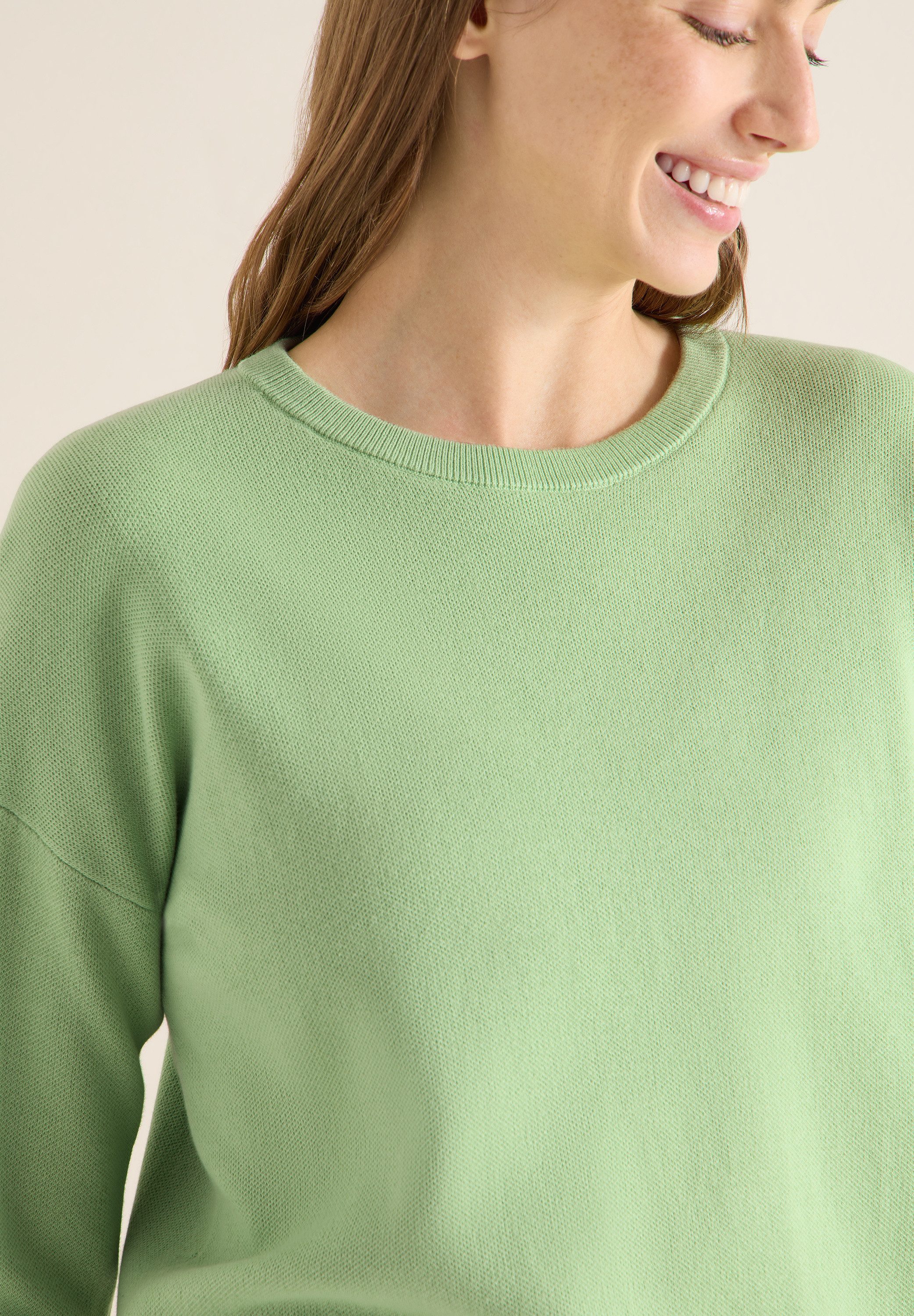 CECIL Strickpullover Sweatshirt mit Rundhals