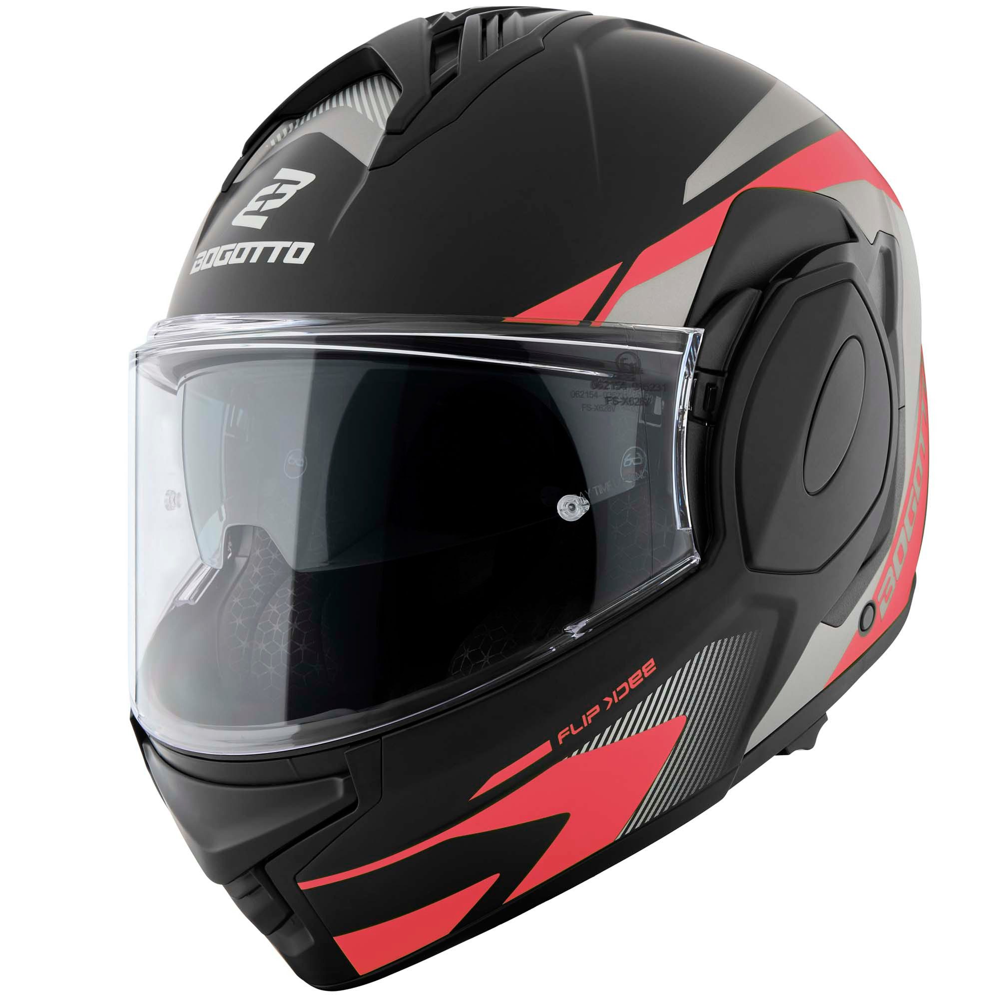 Bogotto Motorradhelm FS-X600 Atyr Klapphelm, Vorbereitet Für Kommunikationssystem,geeignet Brillenträger,vorbe