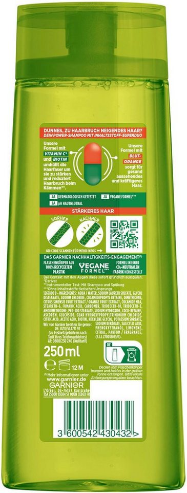 GARNIER Haarshampoo Garnier Fructis Vitamine & Kraft Shampoo, Set,