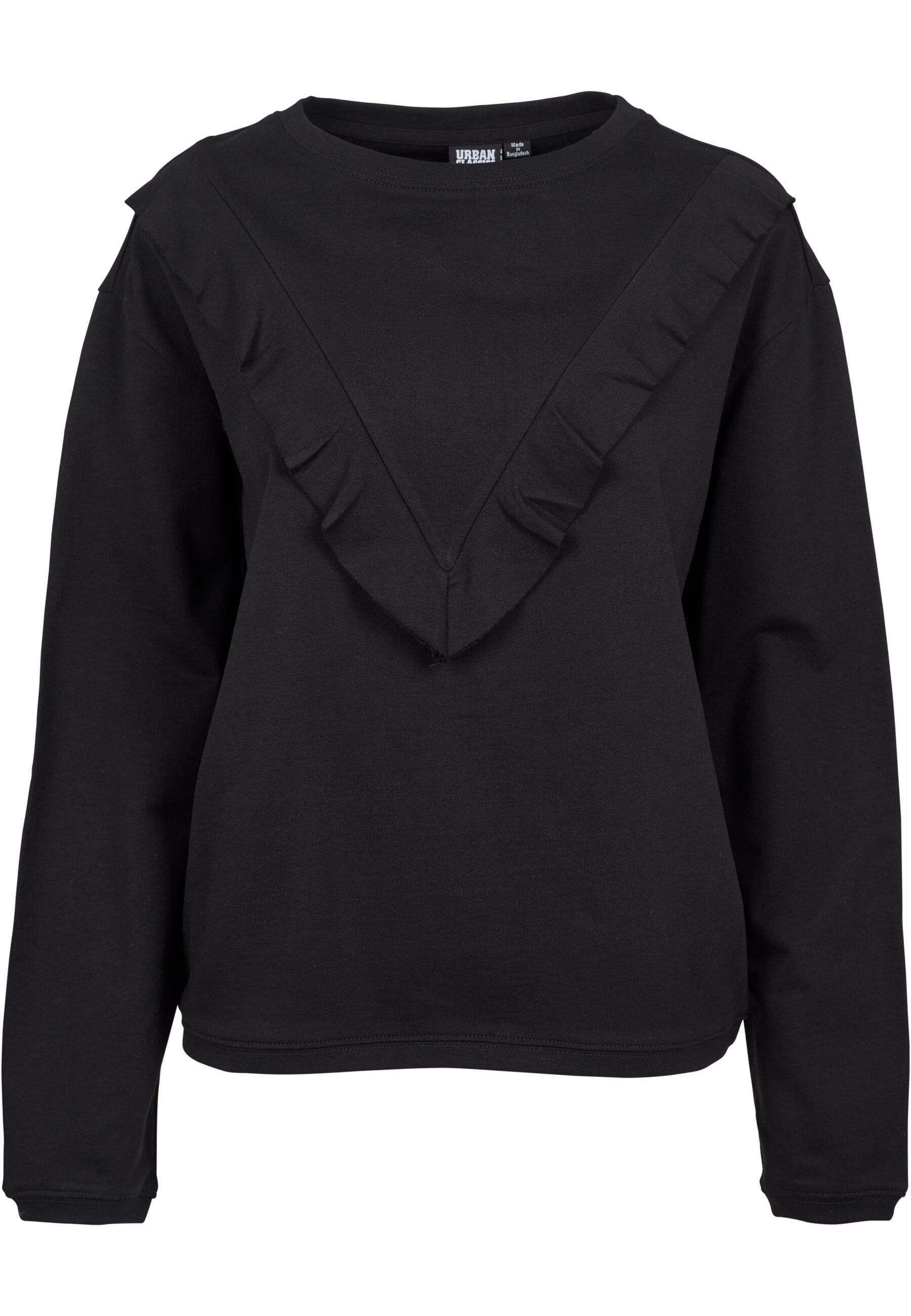 URBAN CLASSICS Sweatshirt Urban Classics Damen Ladies Terry Volant Crew (1-tlg)