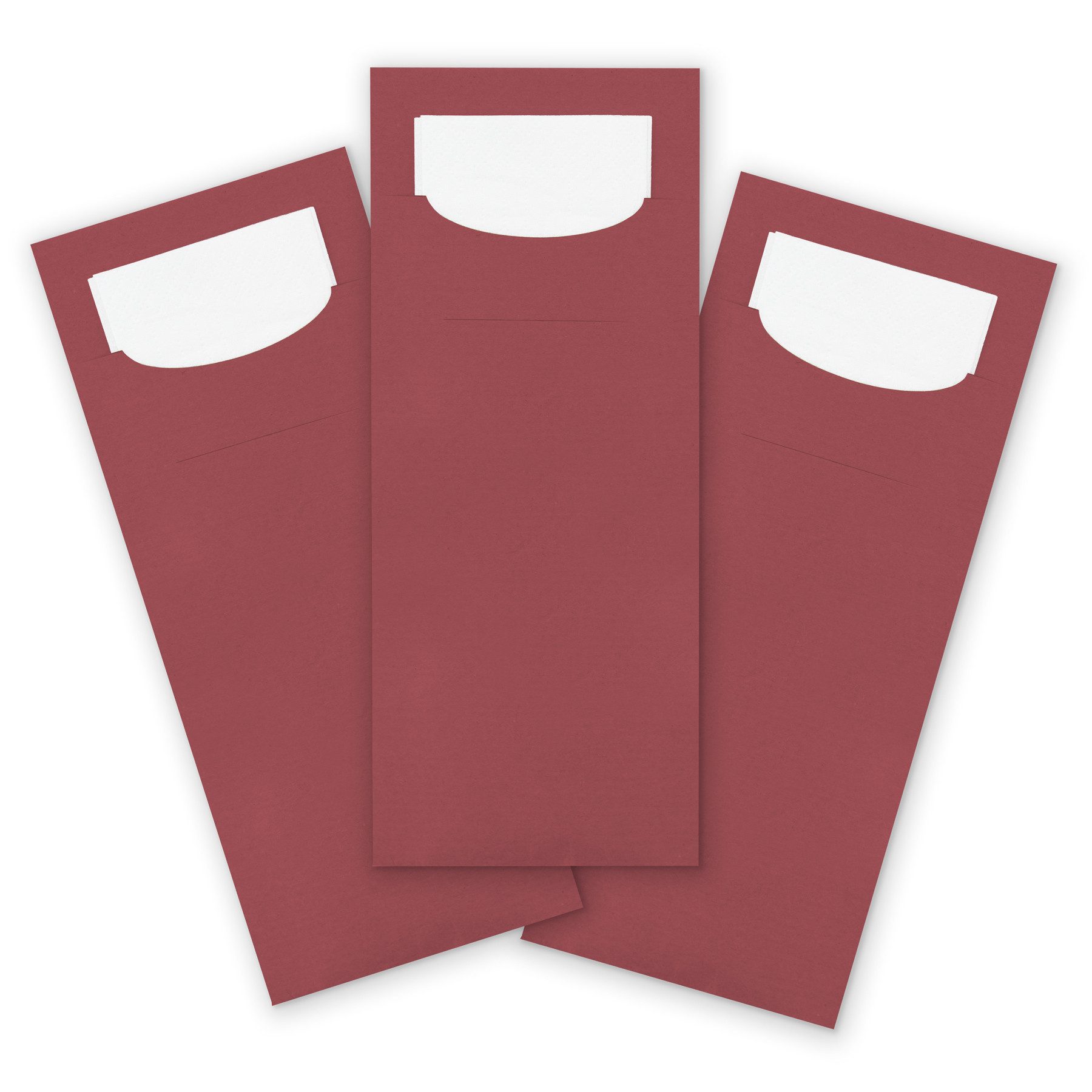 itenga Papierserviette itenga 100x Bestecktasche bordeaux rot