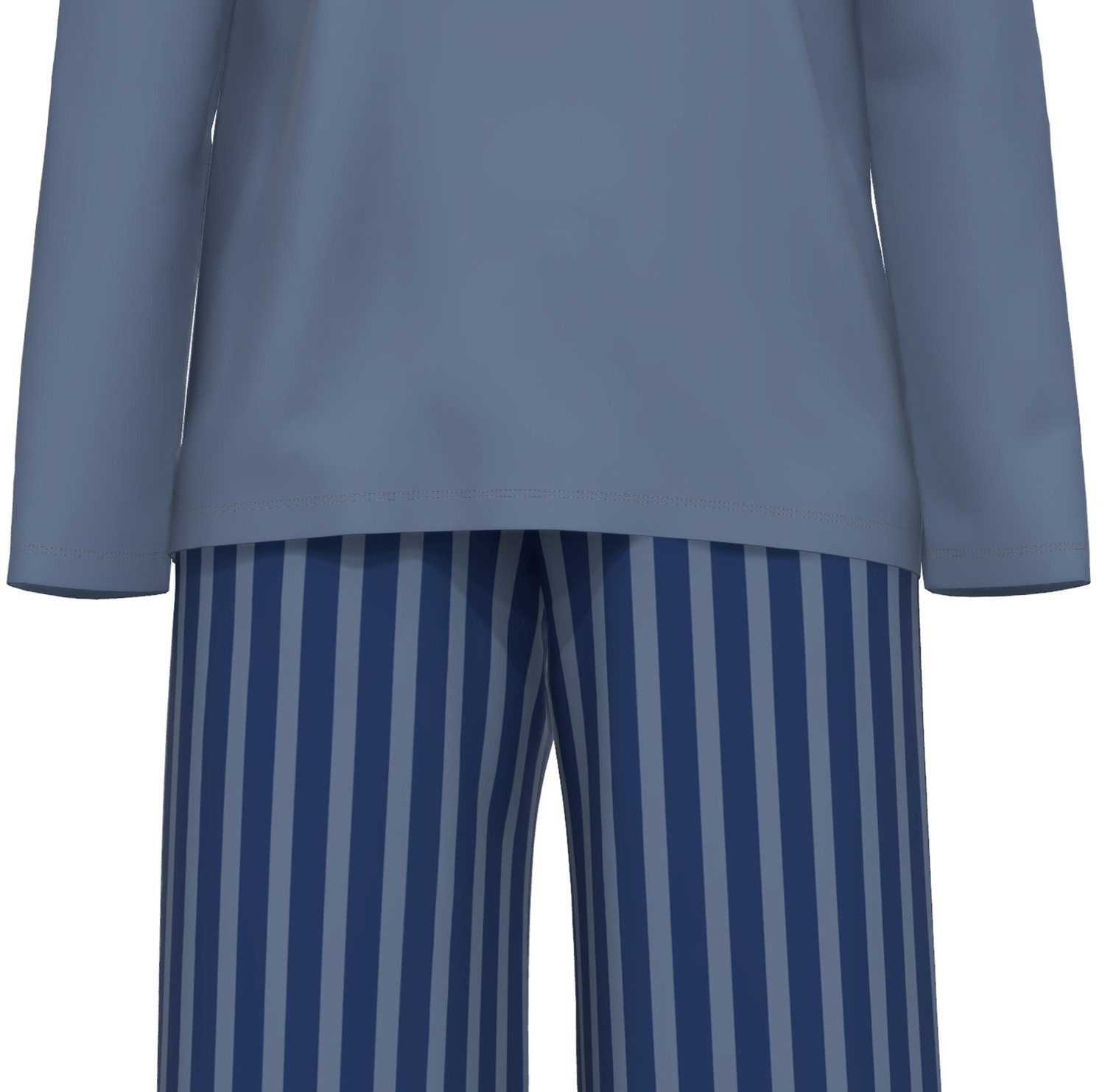 Ammann Schlafanzug Soft Nature (Set, 2 tlg., 2-teilig) Damen Pyjama lang Langarm Bio Baumwolle leger