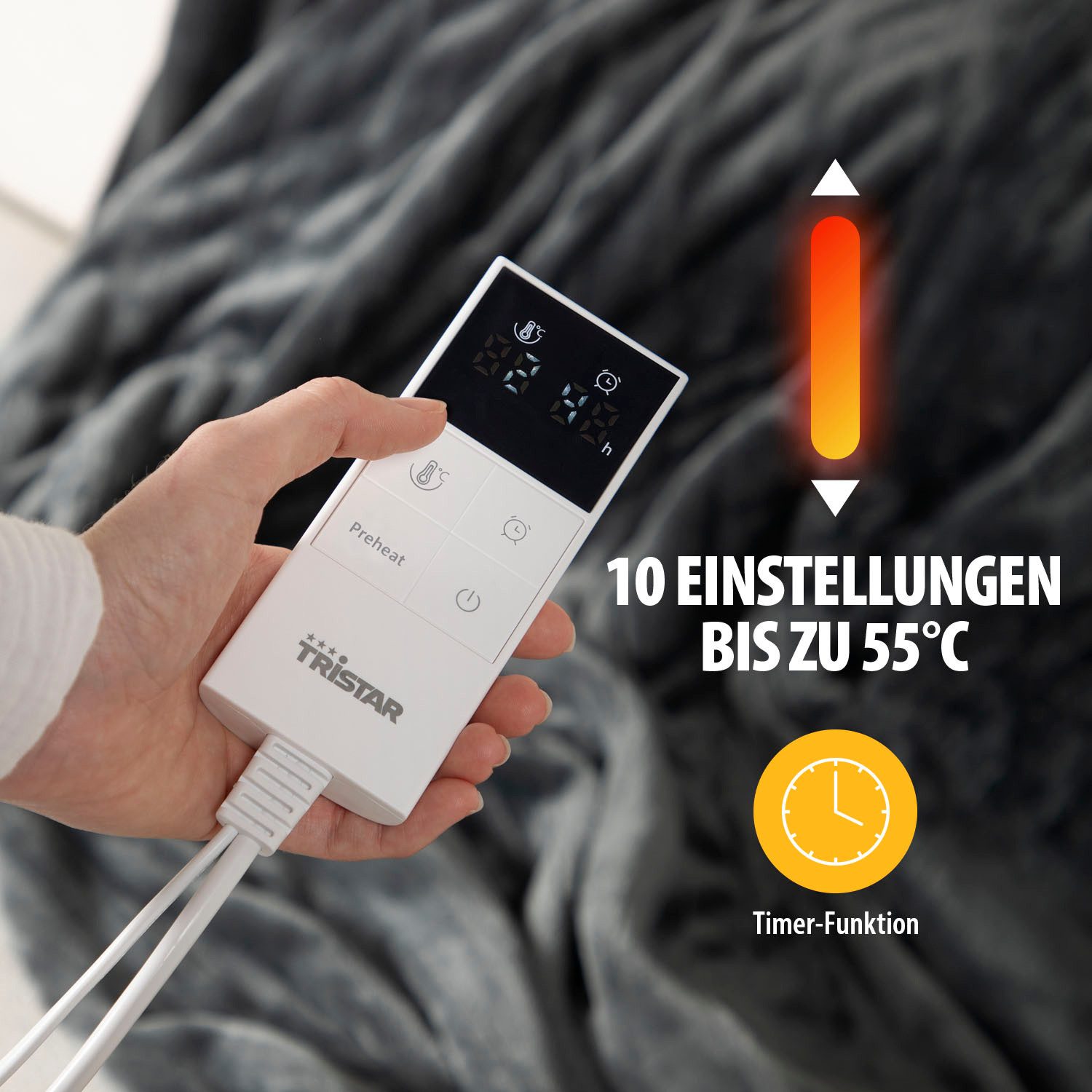 Tristar Heizdecke Tristar BW-4781 Wärmedecke - 180 x 120 cm - Abnehmbare Steuerung