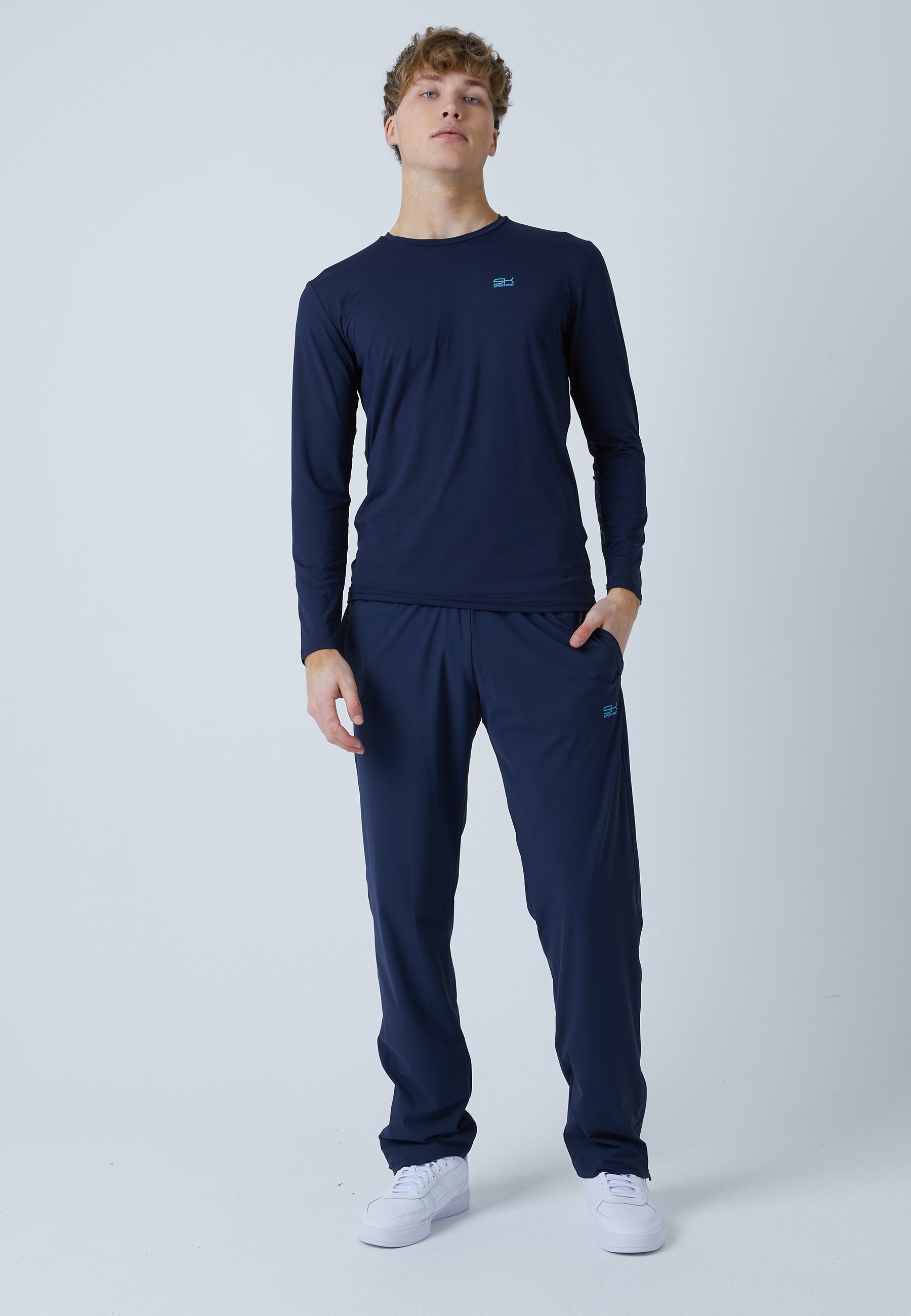 SPORTKIND Sporthose Tennis Trainingshose Jogginghose Woven Jungen & Herren navy blau