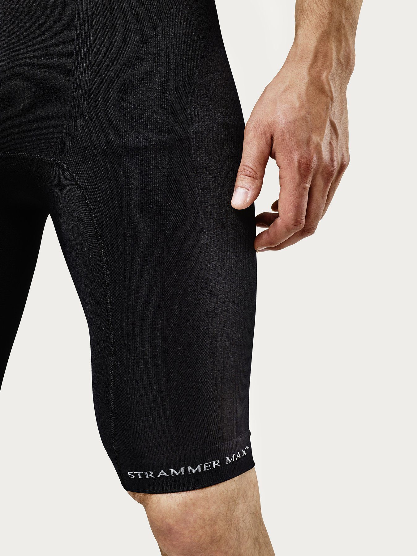 Max Strammer High Tech atmungsaktives Shapewear, Compression Gewebe Trainingsshorts Shorts Performance® Schwarz