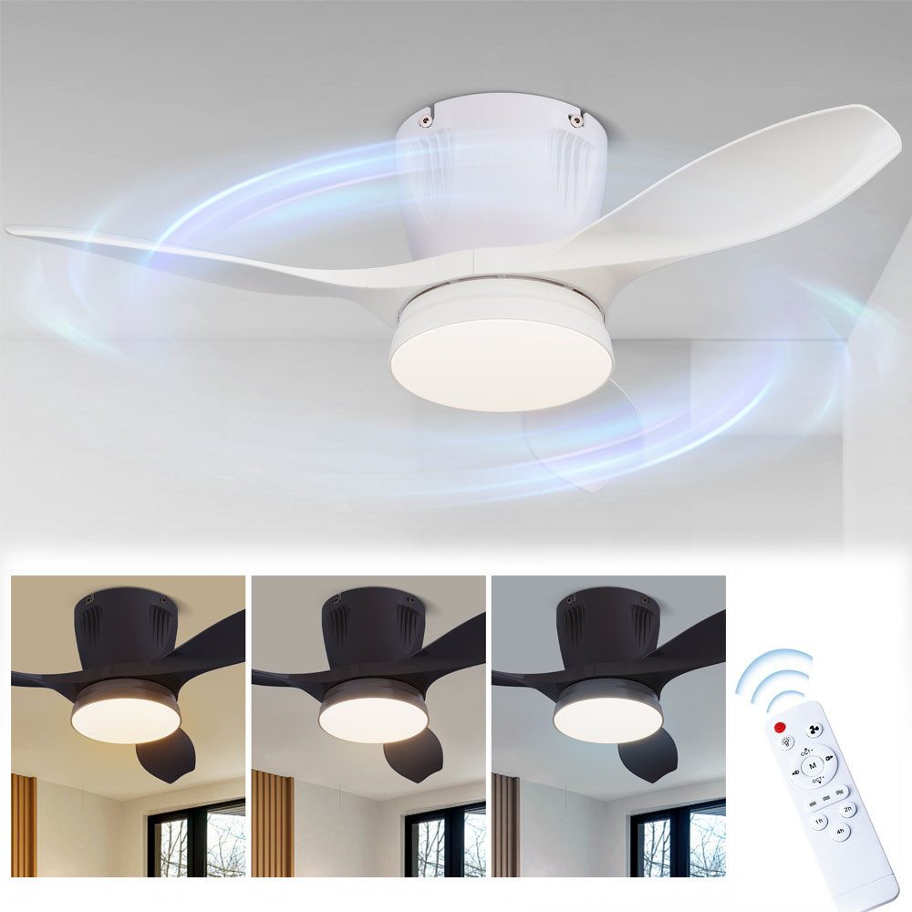 PRIISF Deckenleuchte 42W Deckenventilator mit Beleuchtung LED Deckenlampe L günstig online kaufen