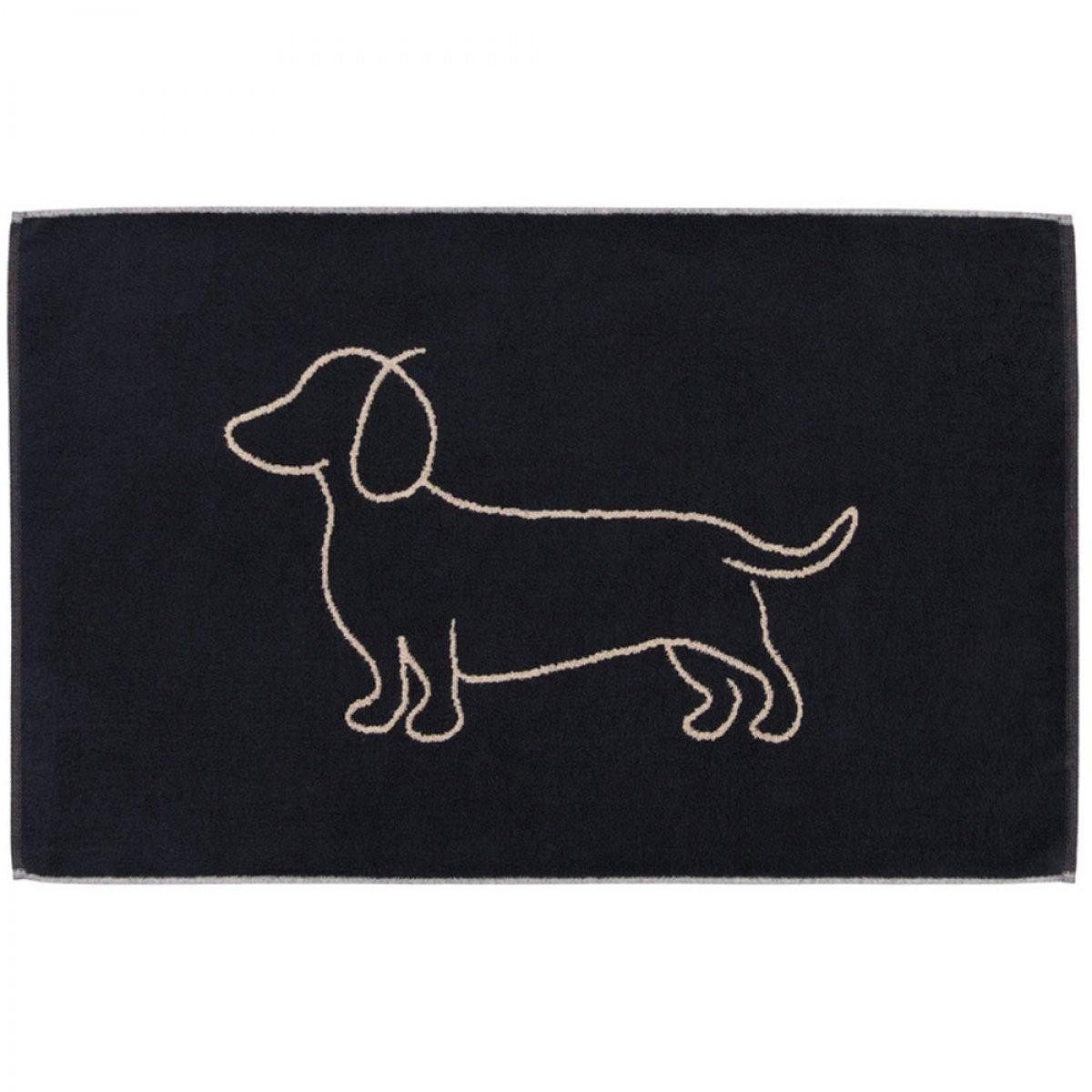 Cawö Badematte Badematte We love Dogs Dackel Schwarz Beige (50x80cm) günstig online kaufen