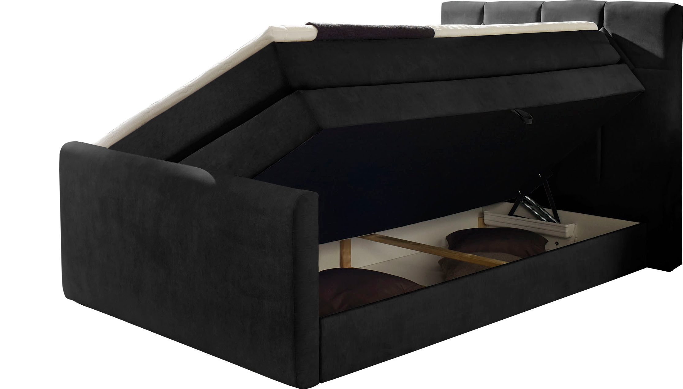 Home affaire Boxspringbett Atlanta, inklusive Topper und Bettkasten