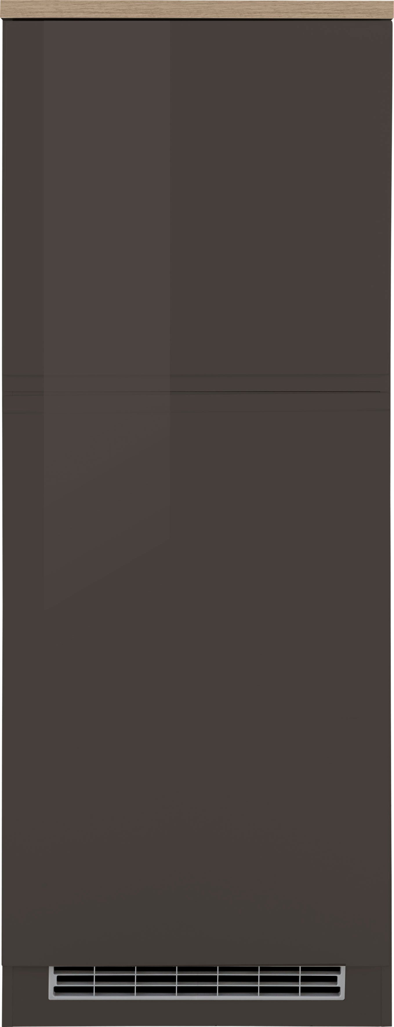 grafit cm | Virginia Nische Türen für Kühlumbauschrank Kühlschrank: grau breit, 165 60 Hochglanz MÖBEL 2 56/88/55 cm HELD hoch, cm,