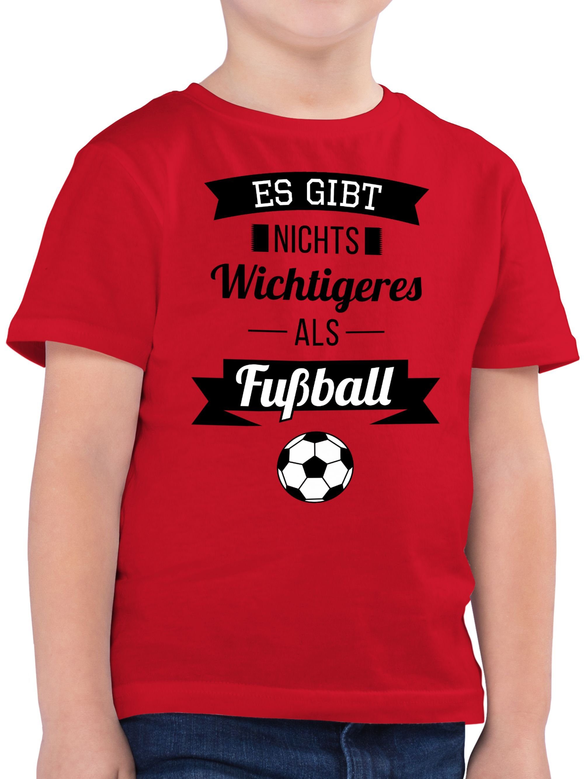 Shirtracer T-Shirt Es gibt nichts Wichtigeres als Fußball Kinder Sport Kleidung 3 Rot