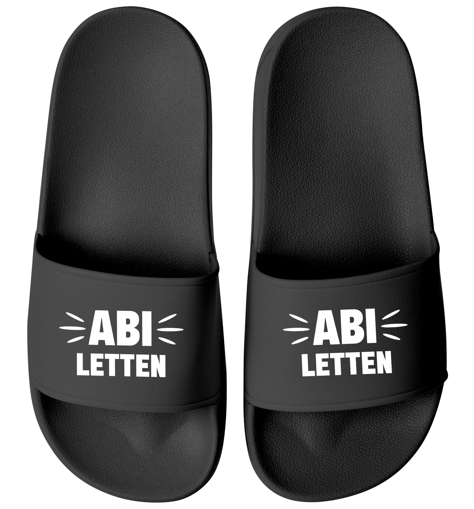 MoonWorks Badeschlappen Damen Abiletten - Abitur Geschenke Schulabschluss Abi - Badesandale