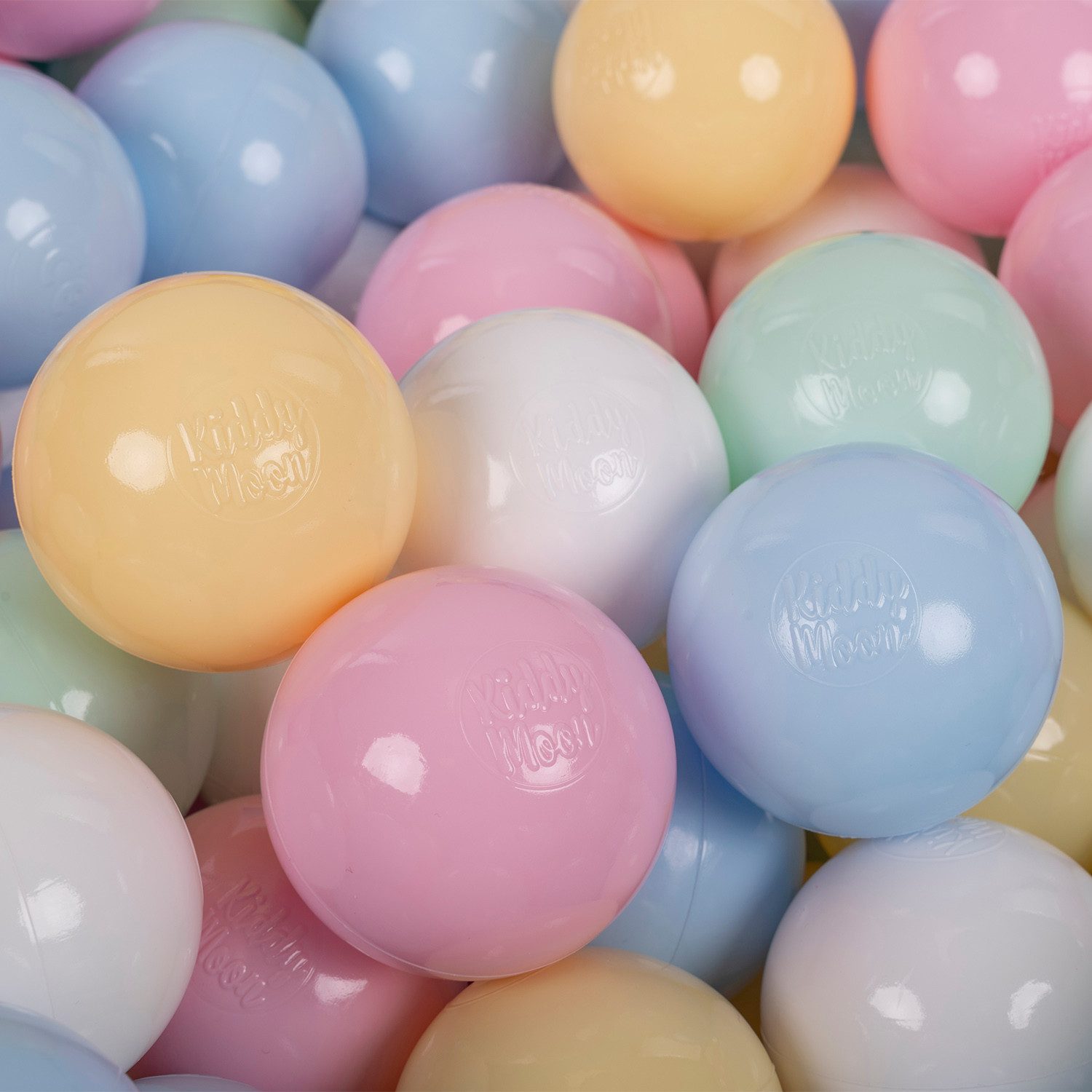 KiddyMoon Bällebad-Bälle ZK7 (Baby Plastikbälle Spielbälle), Made in Europe