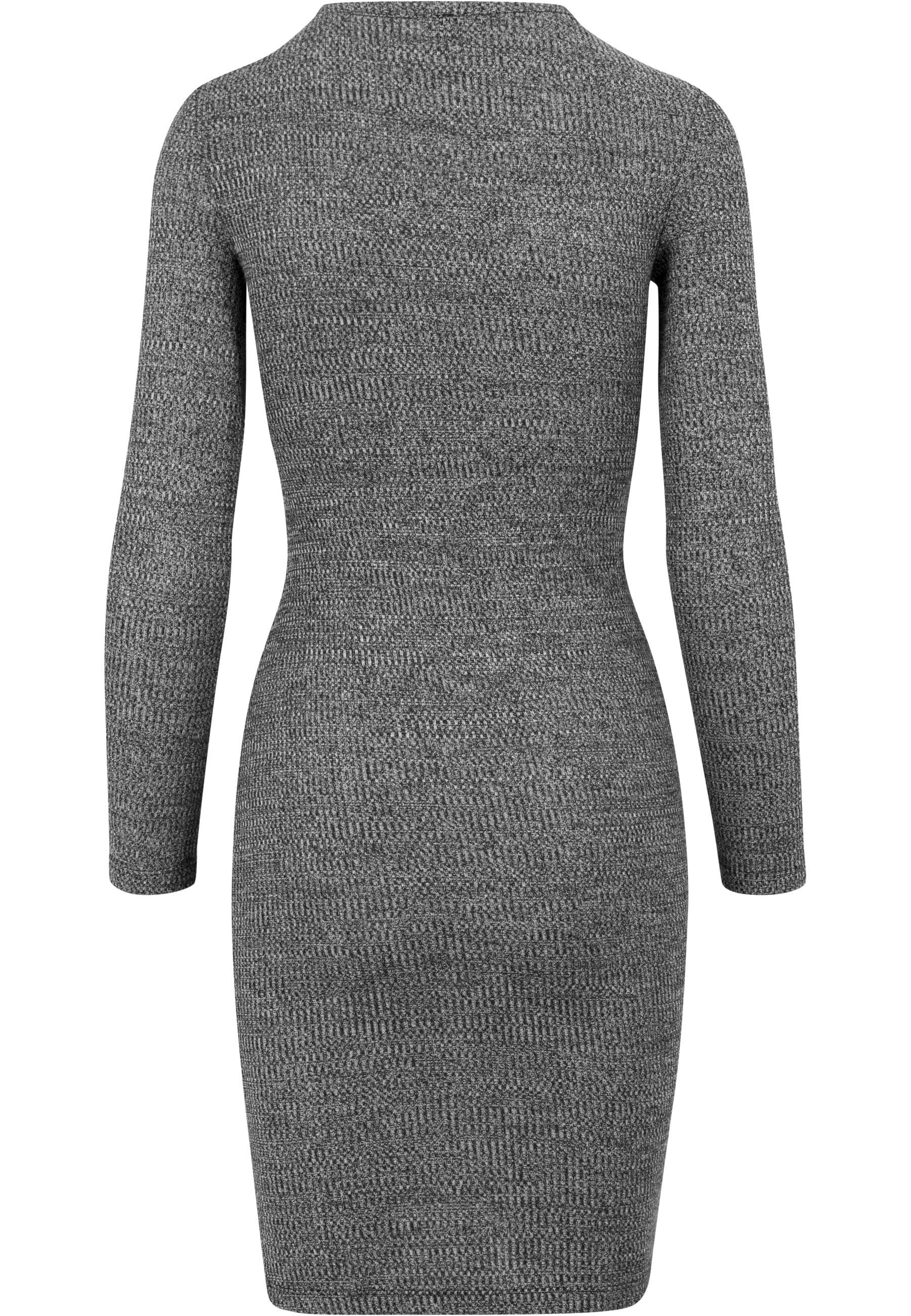 Jerseykleid Rib Damen charcoal Dress URBAN (1-tlg) CLASSICS Ladies