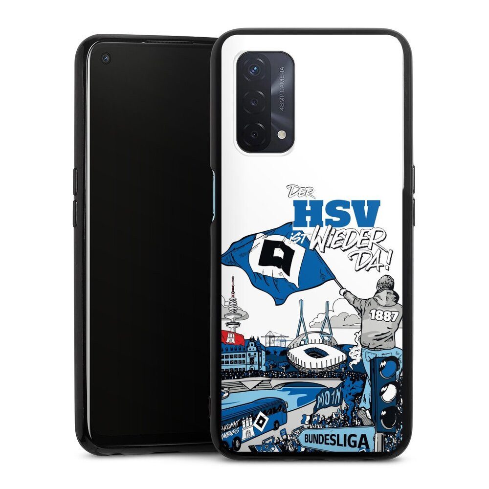 DeinDesign Handyhülle Hamburger SV Offizielles Lizenzprodukt Aufstieg, Oppo A54 5G Silikon Hülle Bumper Case Handy Schutzhülle